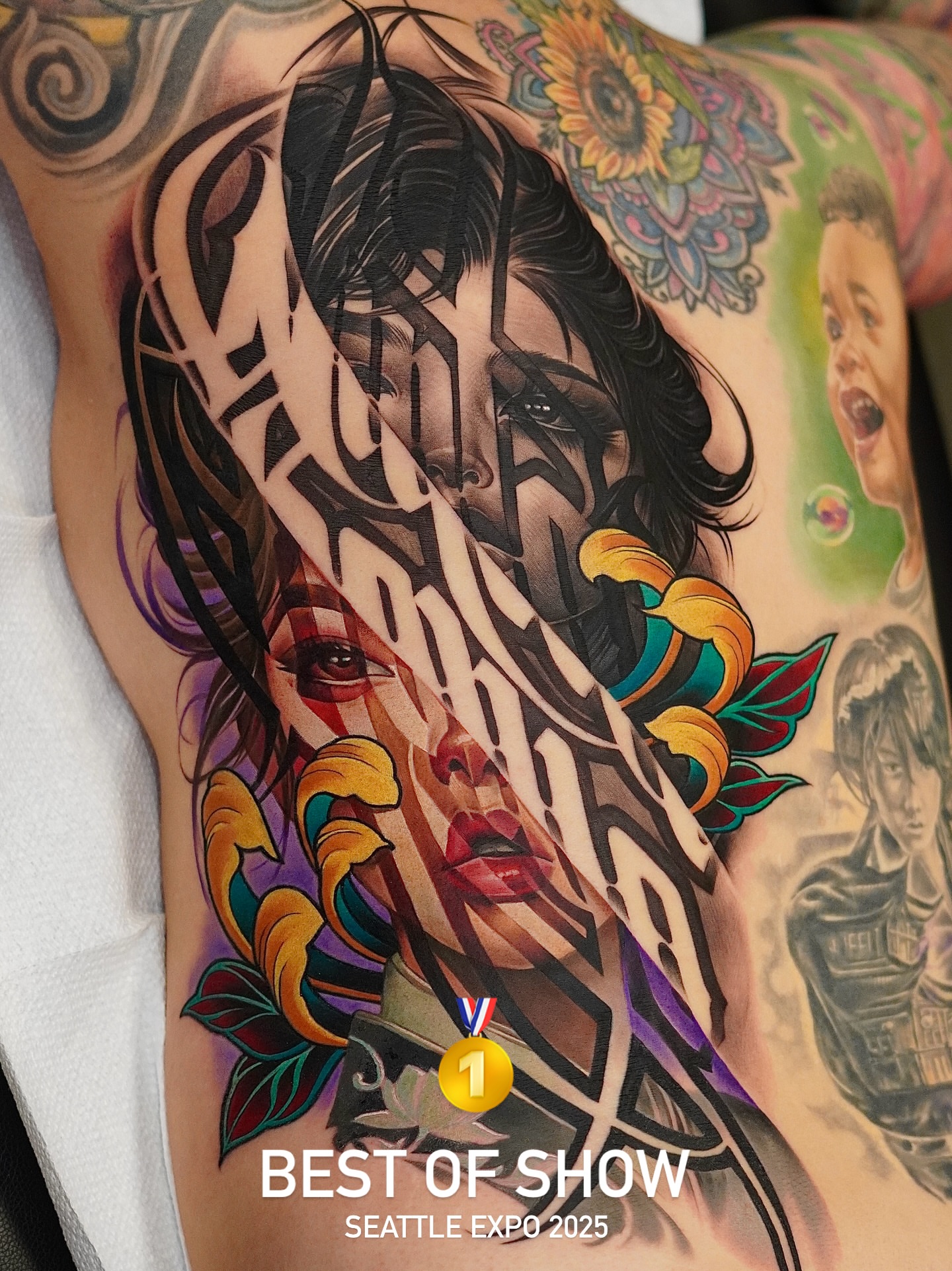 Tattoo work at Seattle Tattoo Expo 2026