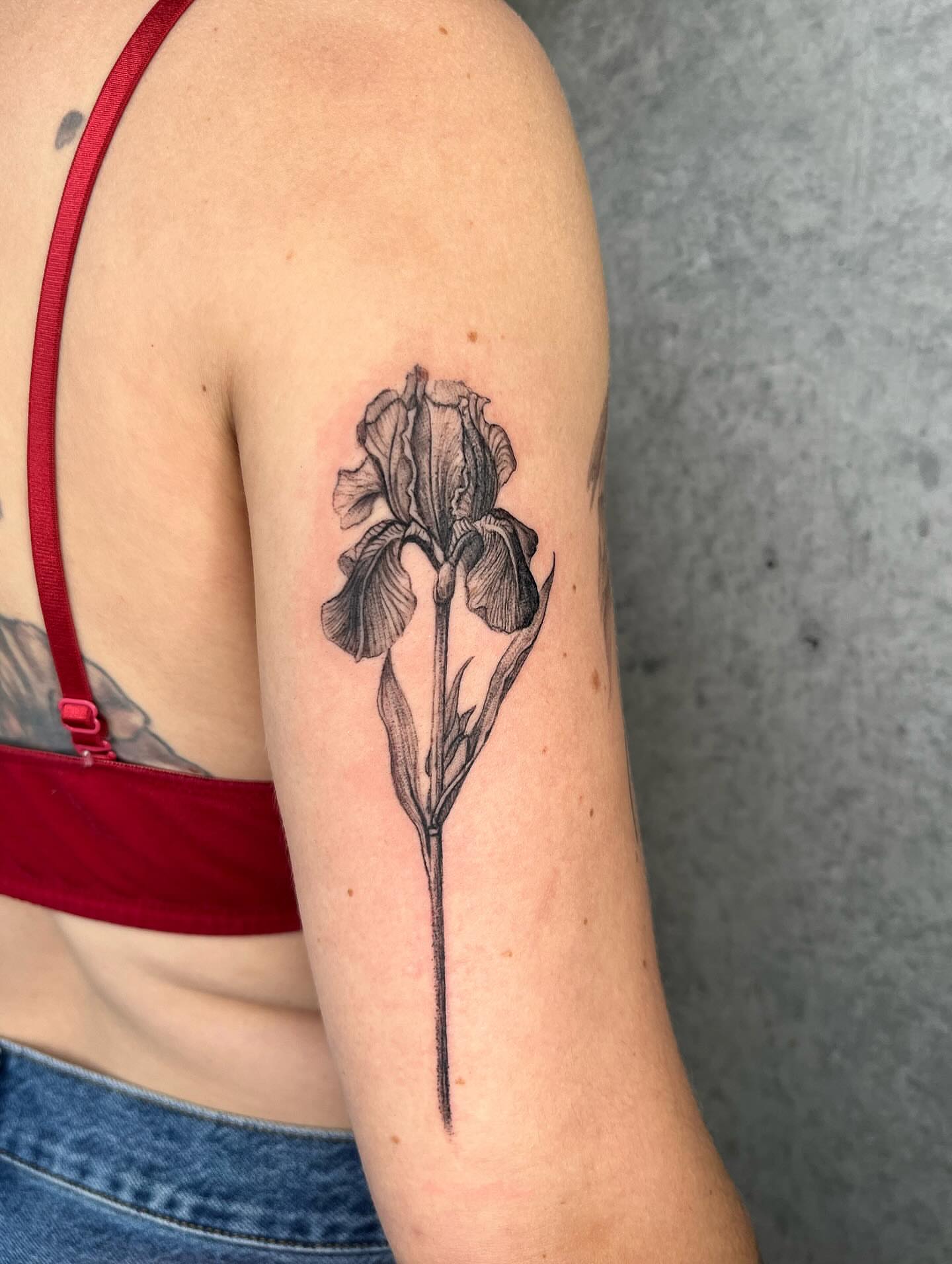 Tattoo by @enjolieart — black_and_grey