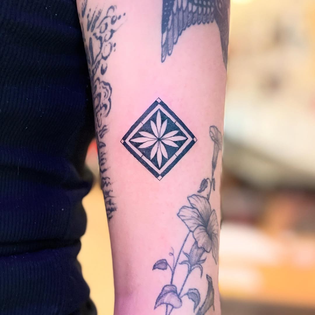 Tattoo by @flowers.for.all.occasions โ geometric, blackwork