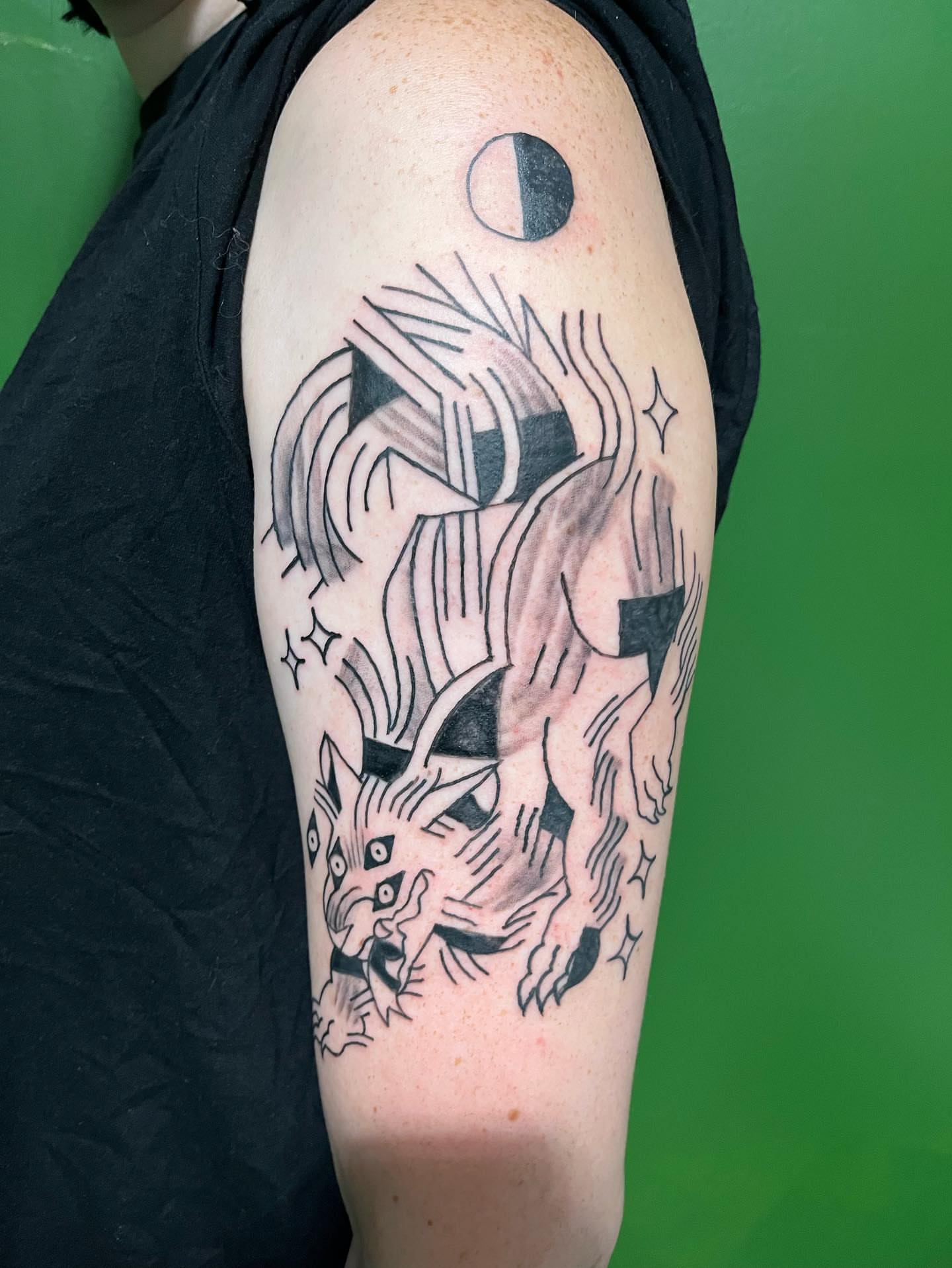 Tattoo by @birdfingers — geometric, black_and_grey