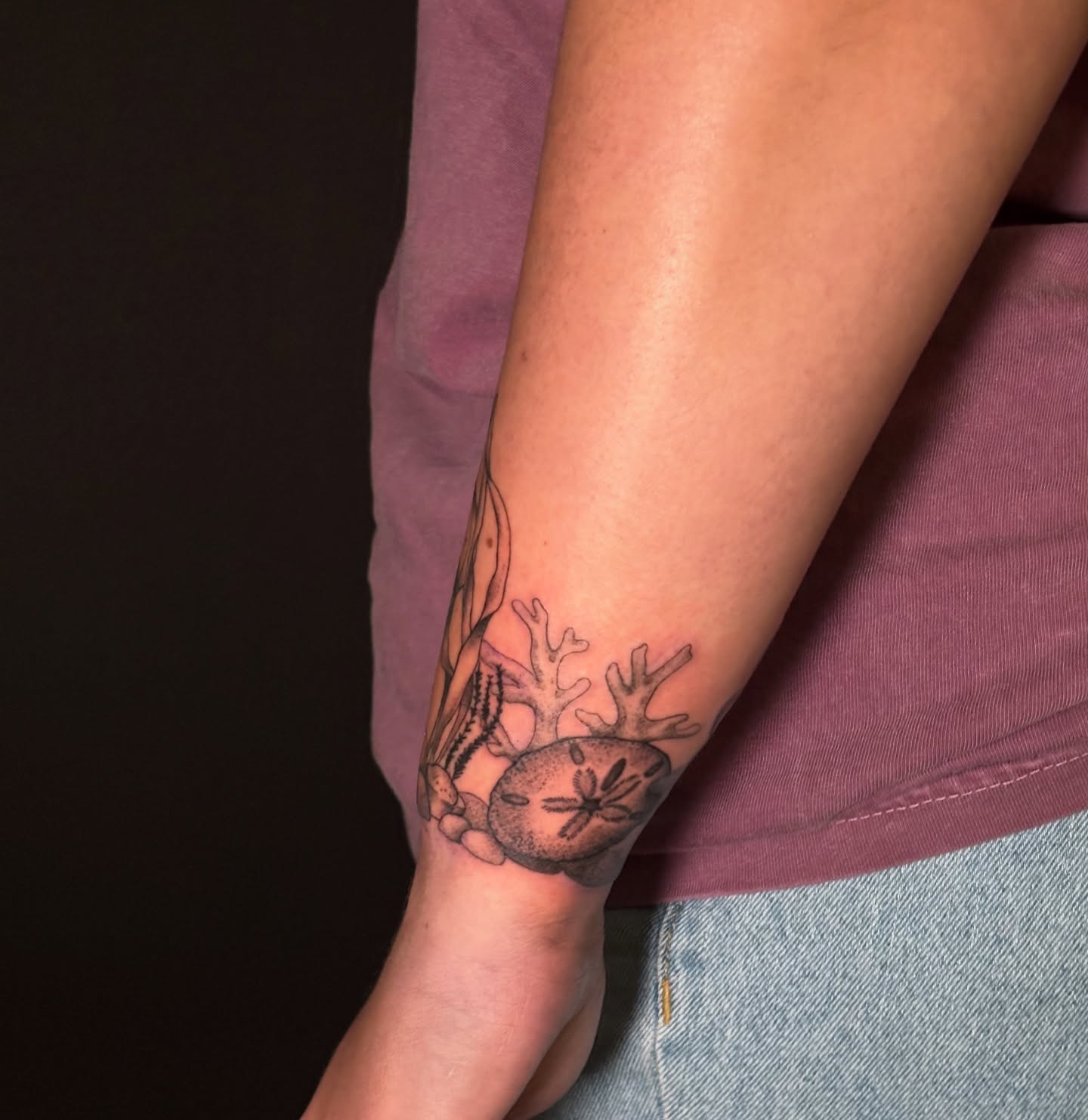 Tattoo by @songsparrowink — black_and_grey
