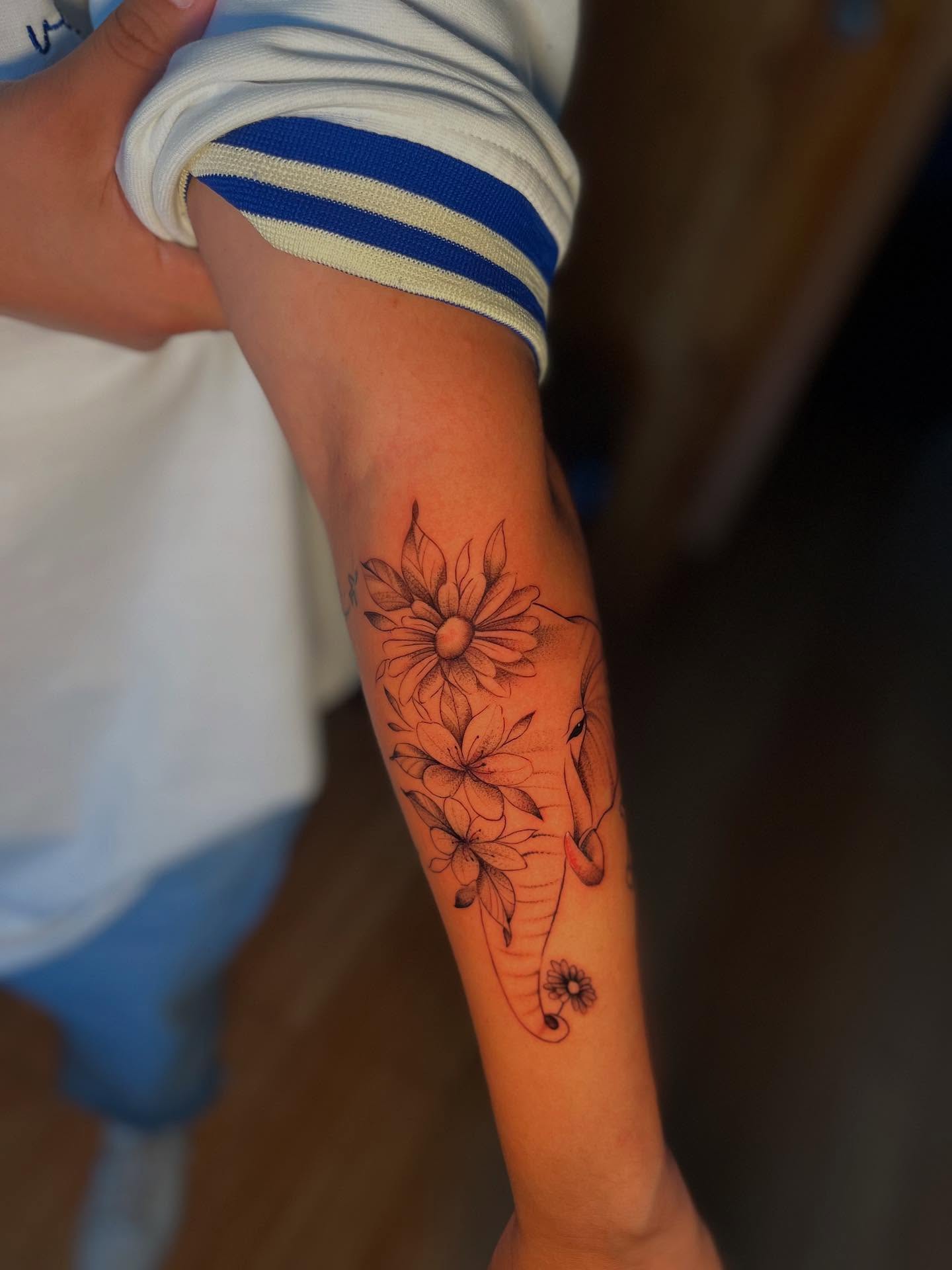 Tattoo by @pyero_ink — dotwork, realism