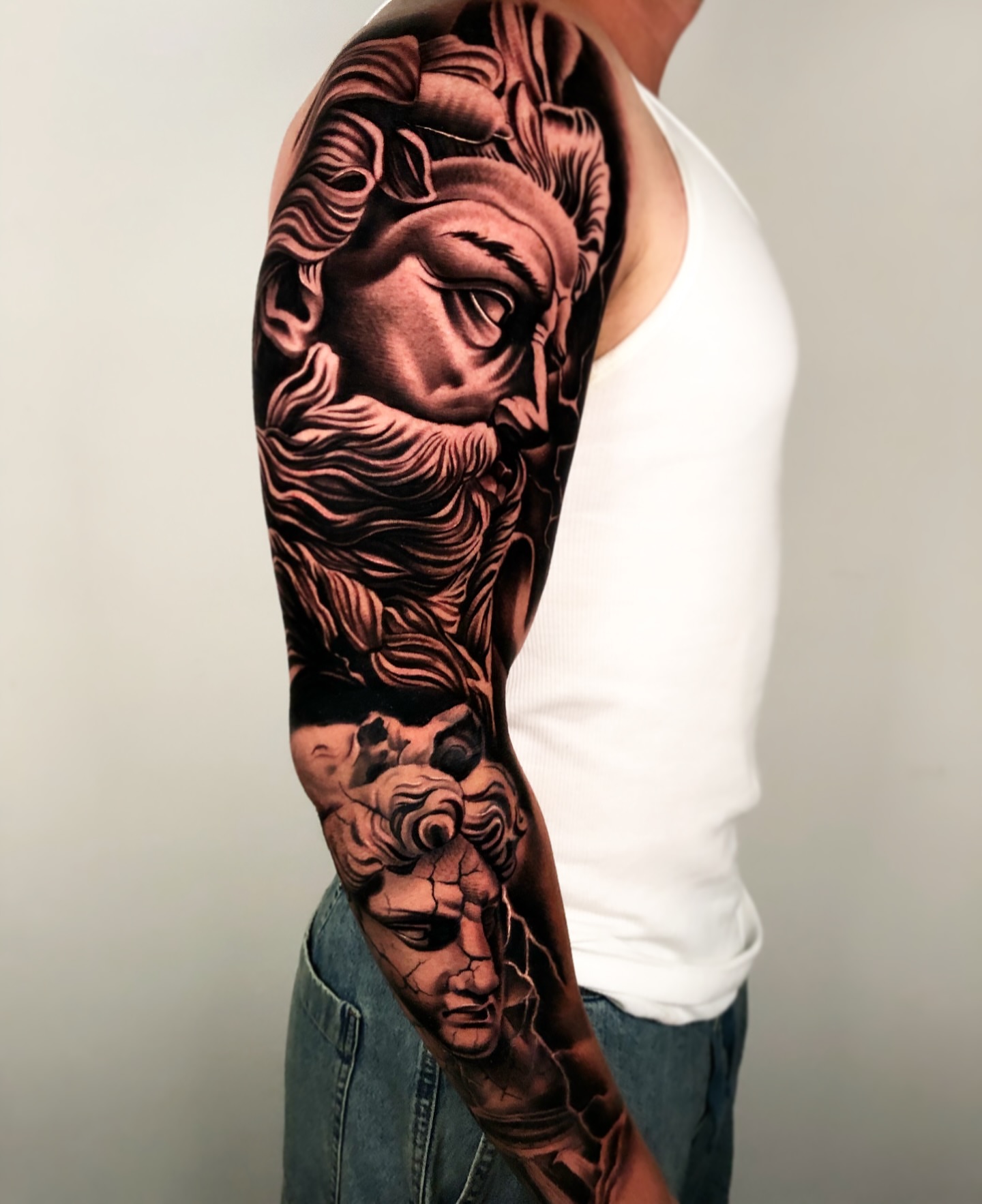 Tattoo by @bigrichtattoos β realism, black_and_grey