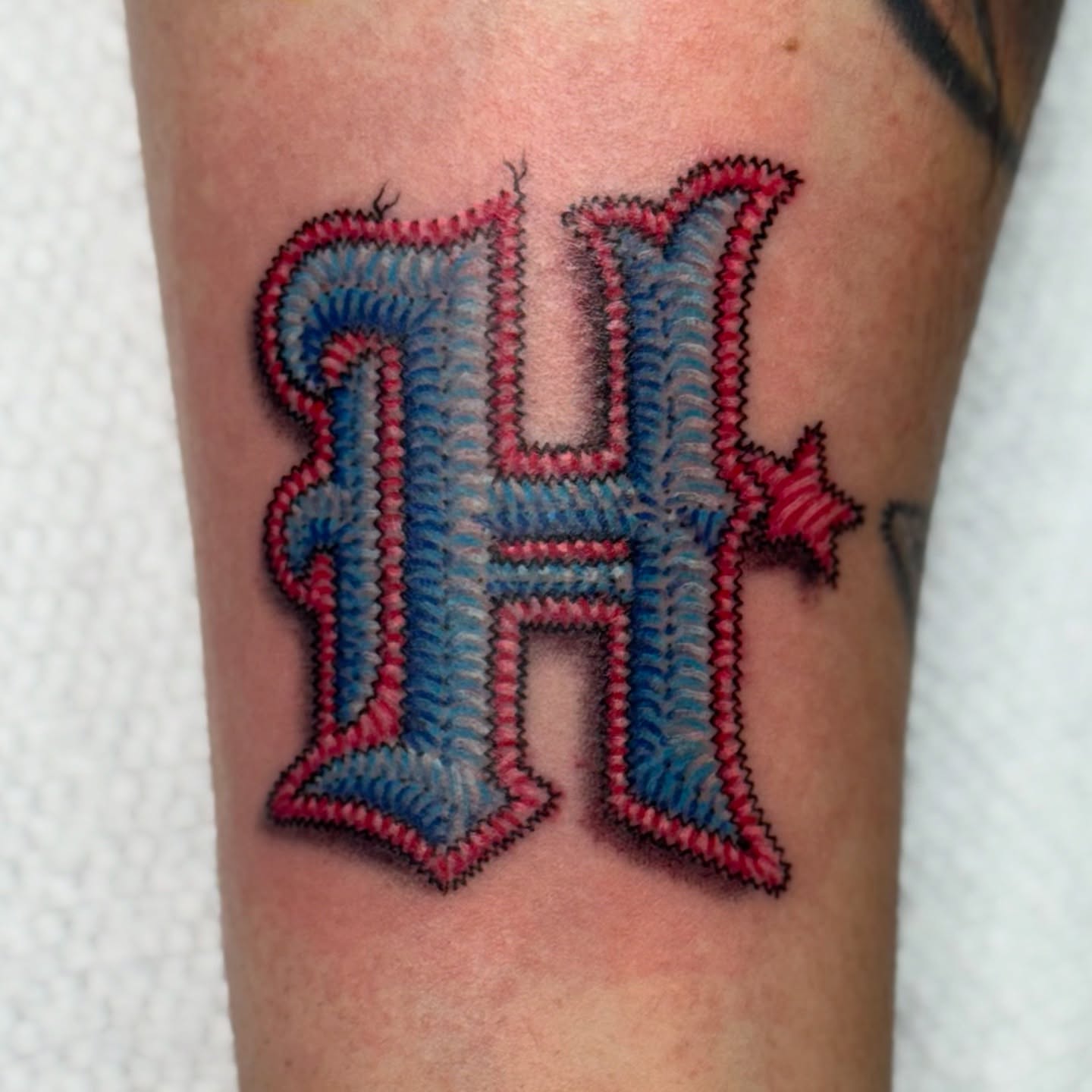 Lettering lettering script tattoo on the forearm by Lacee-Beth Finch