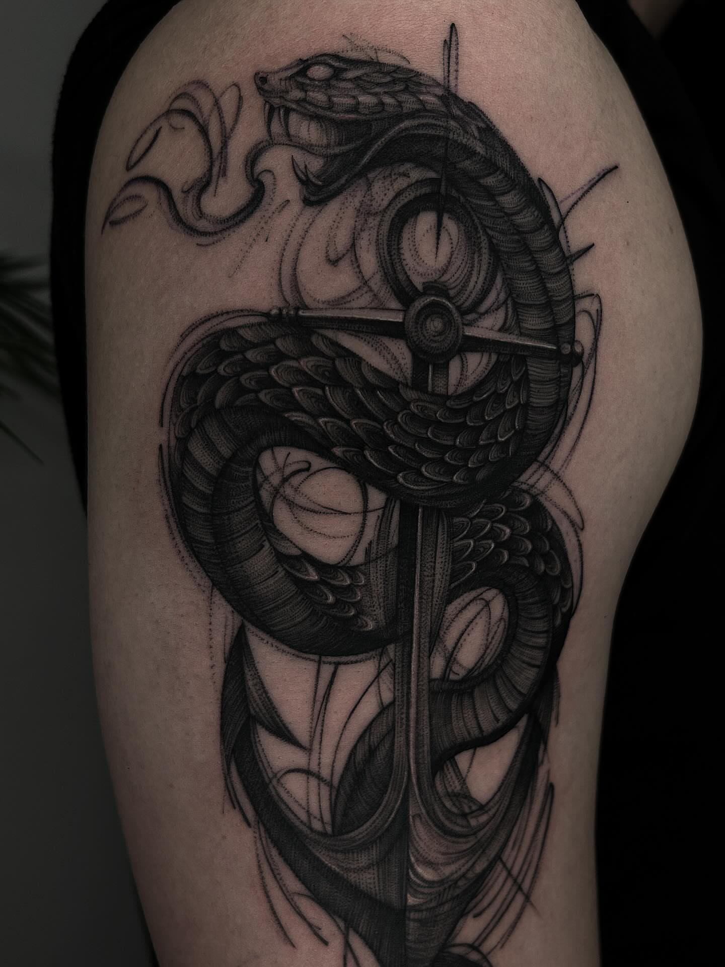 Tattoo by @tamilia_howall — black_and_grey, realism