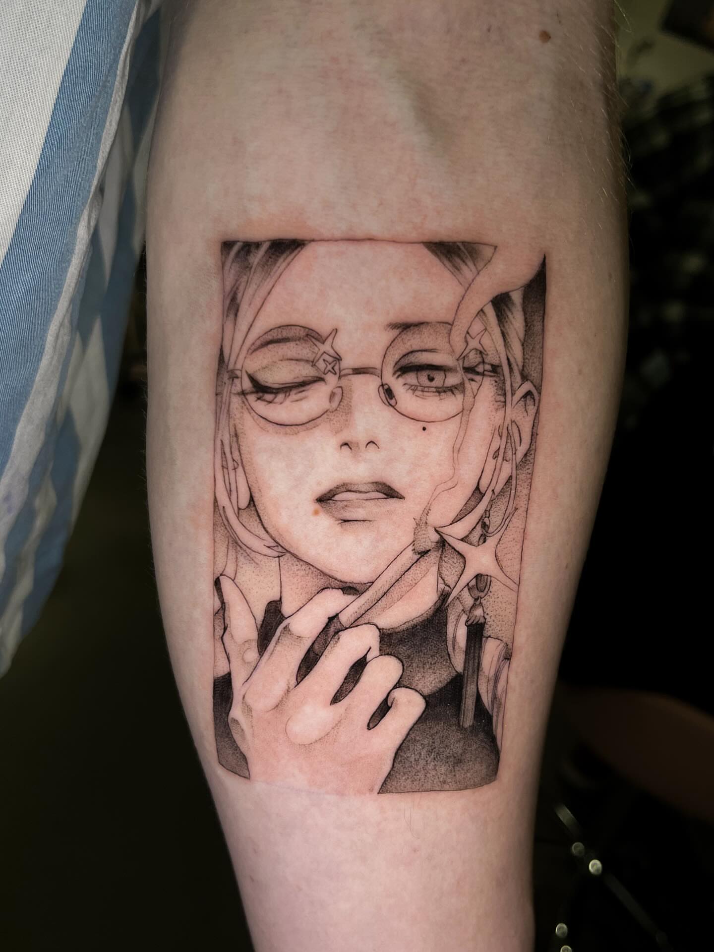 Tattoo by @celynity — dotwork, realism
