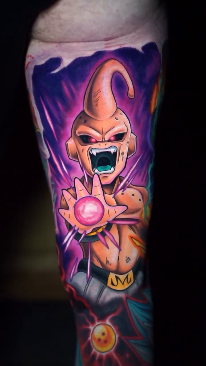 Tattoo by @peterhilgersart — anime, realism