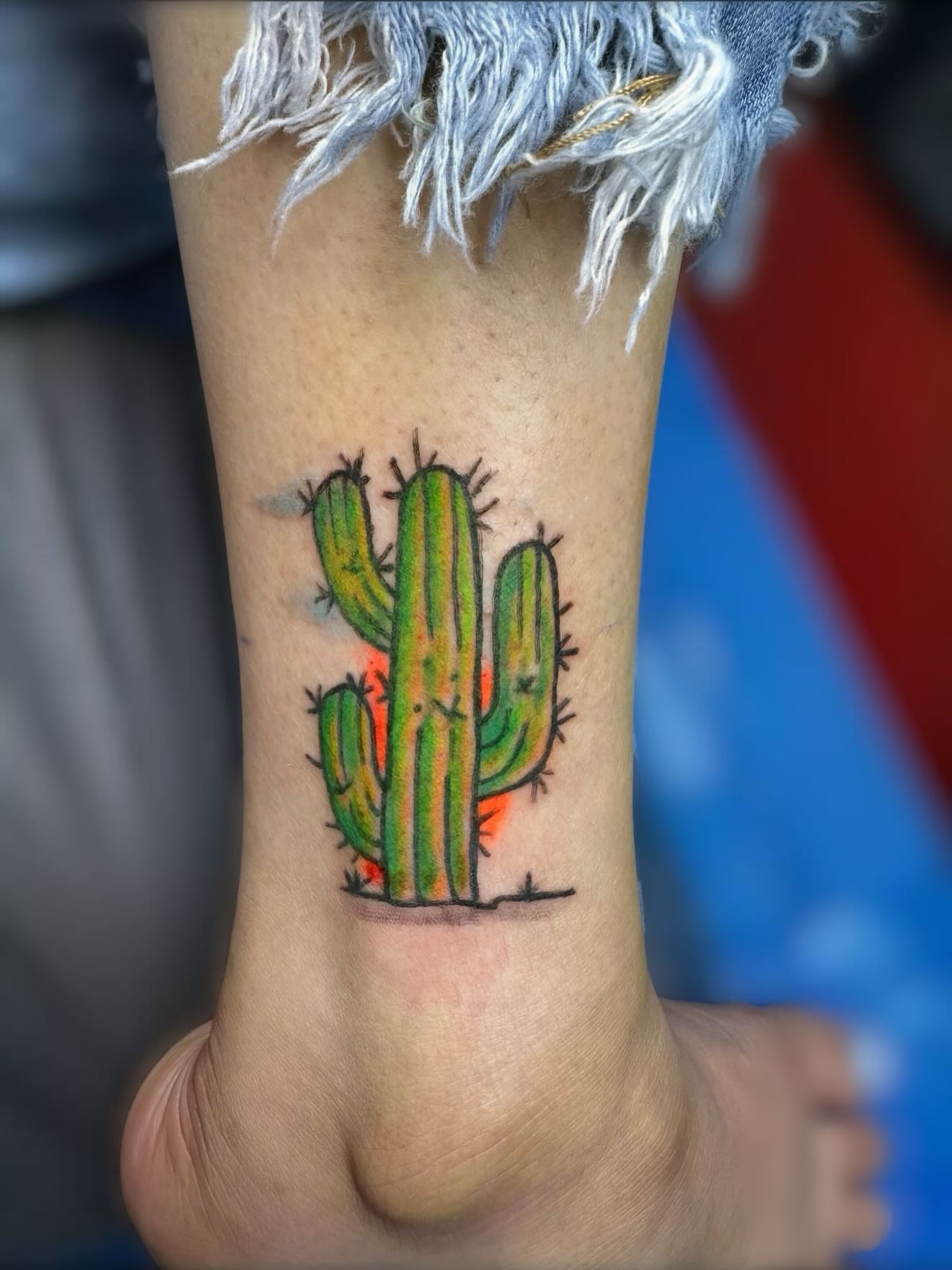 Cactus new school tattoo on the forearm by @brocks_tatt_attic_, New Orleans, Louisiana