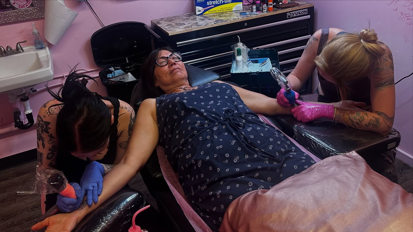 Tattoo artist American traditional tattoo on the upper arm by Lily Cuoio~ Seattle