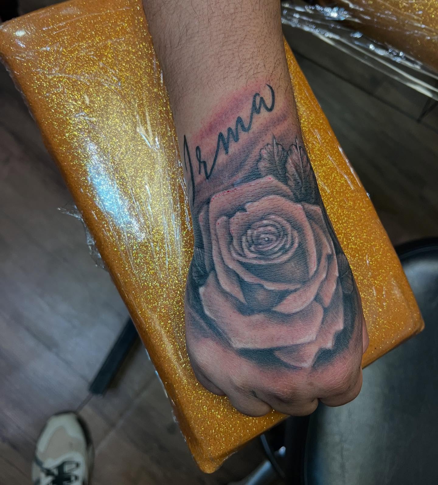 Tattoo by @bobsimmonstattoo — black_and_grey