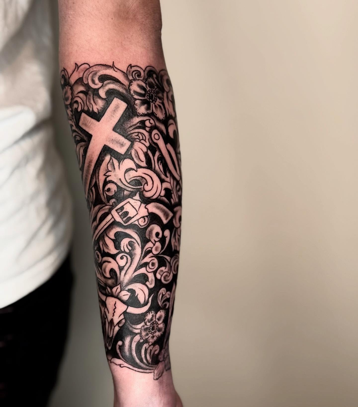 Tattoo by @papamule_ — black_and_grey, realism