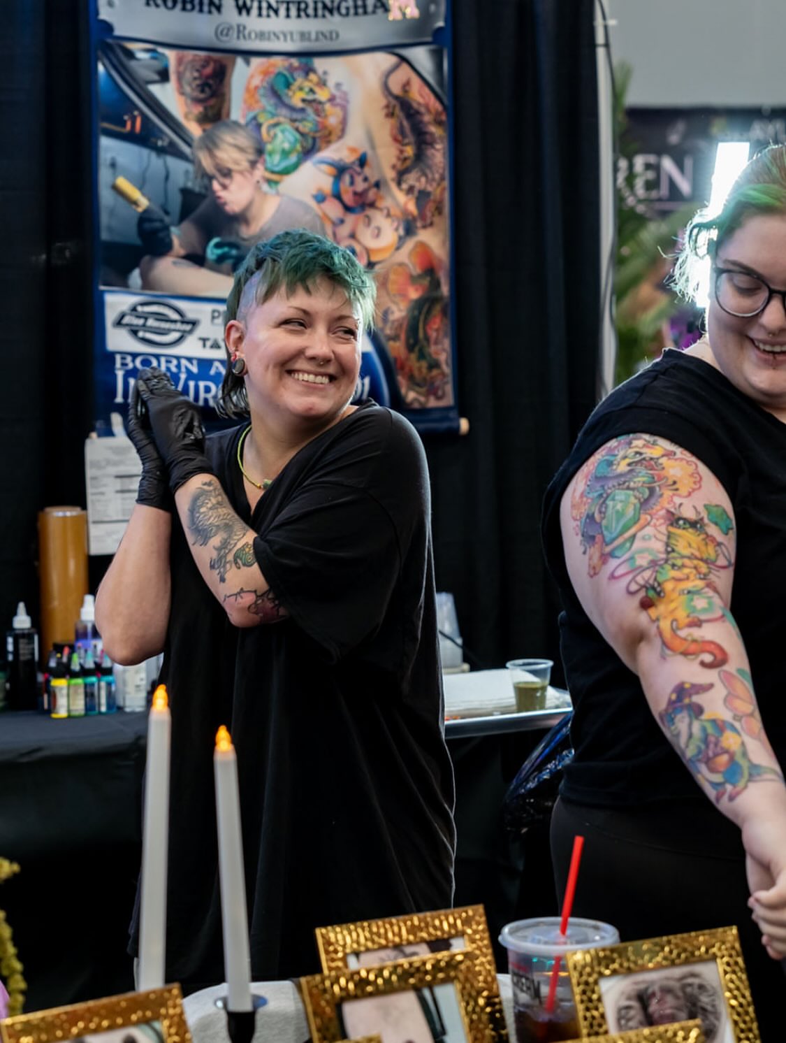 Tattooed arm new school tattoo on the upper arm by Robin Wintringham
