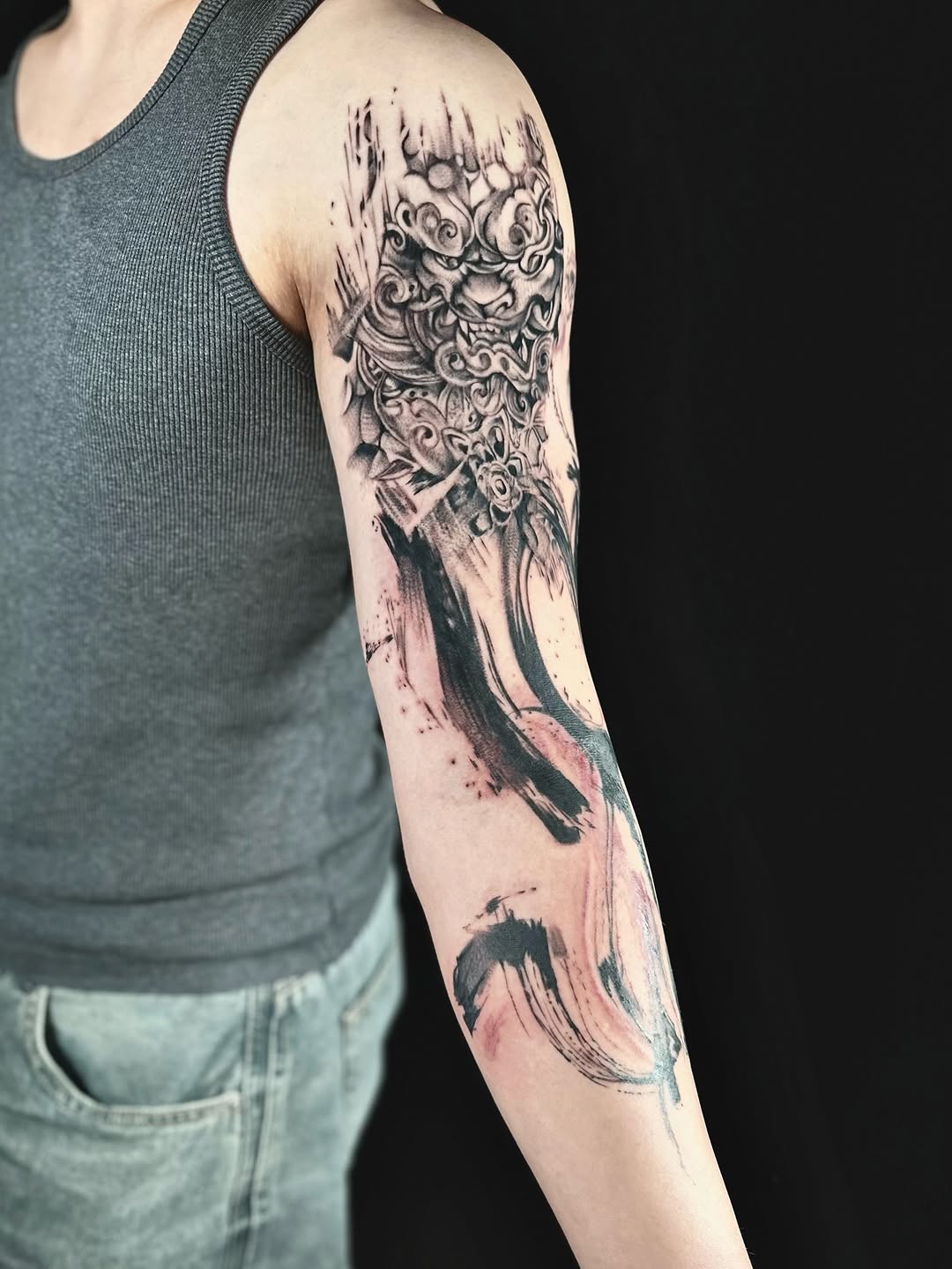 Tattoo by @inkversetattooabi — black_and_grey, illustrative