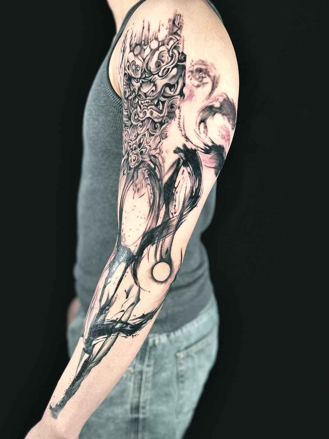 Tattoo by @inkversetattooabi — black_and_grey, illustrative