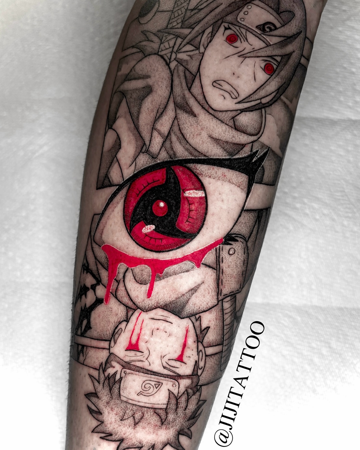 Naruto characters anime tattoo on the forearm by 🇰🇷jijitattoo 🇺🇸