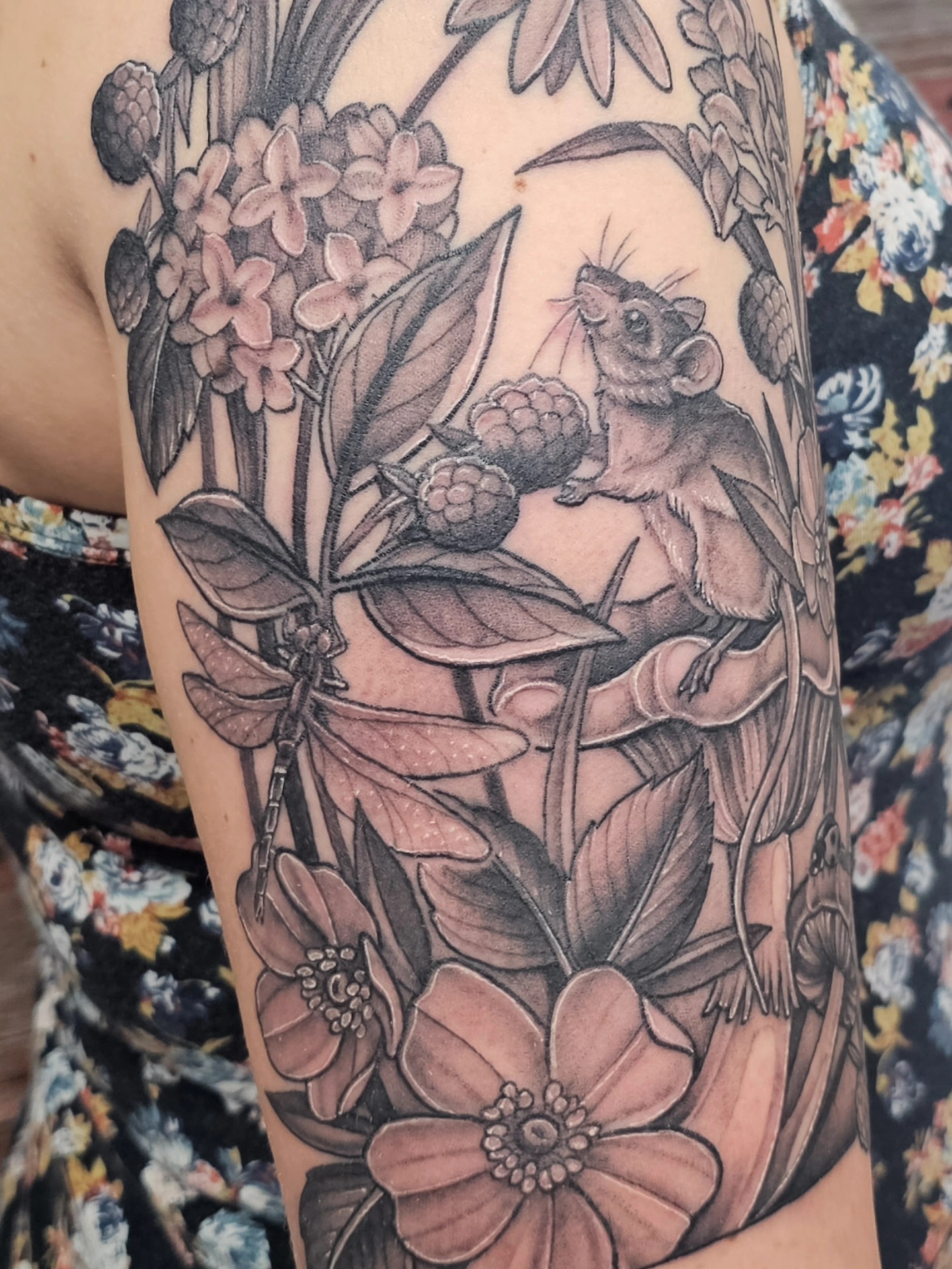 Tattoo by @plaidbear_designco — black_and_grey, realism