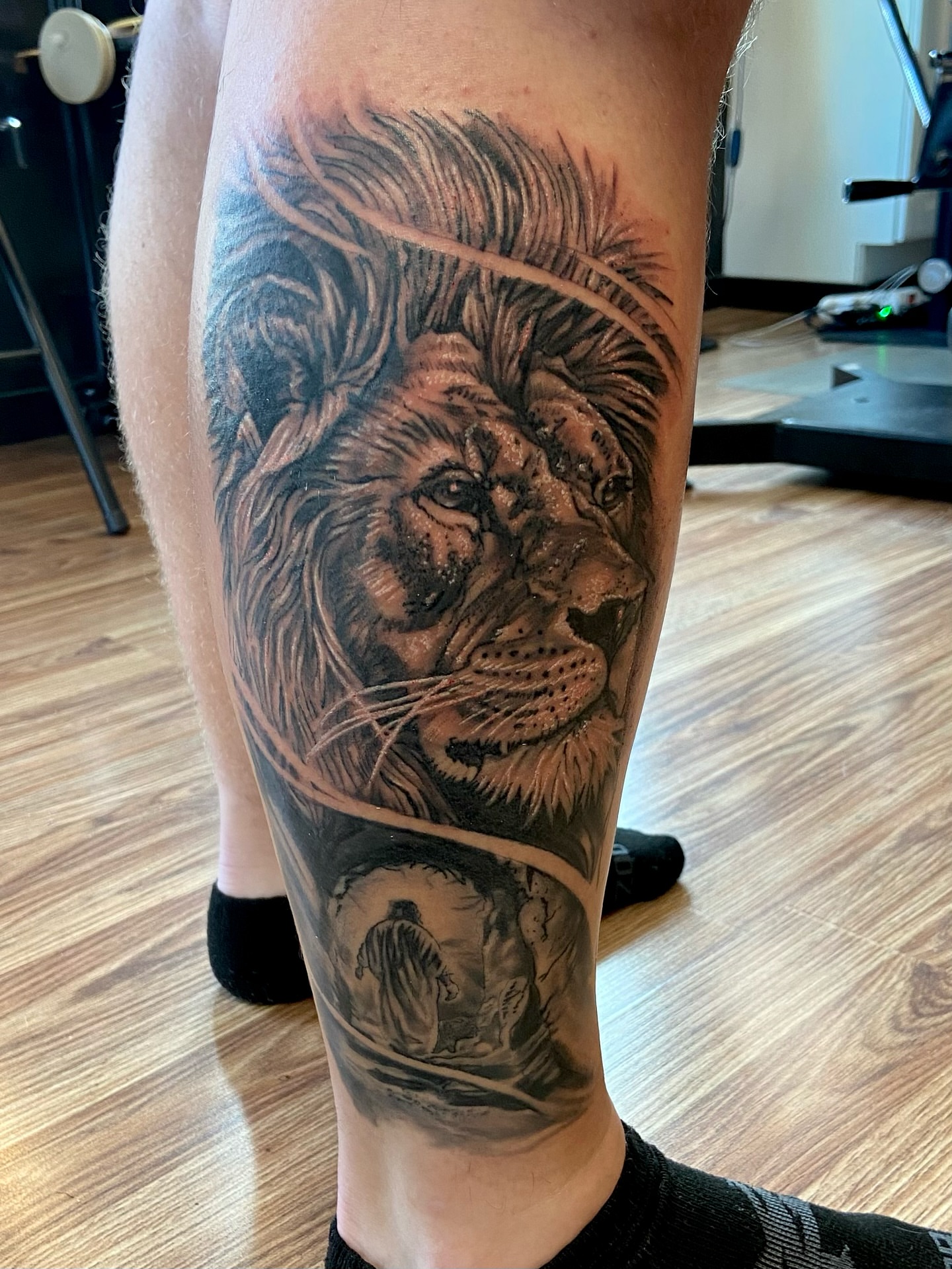 Tattoo by @coltrain_45 — realism, black_and_grey