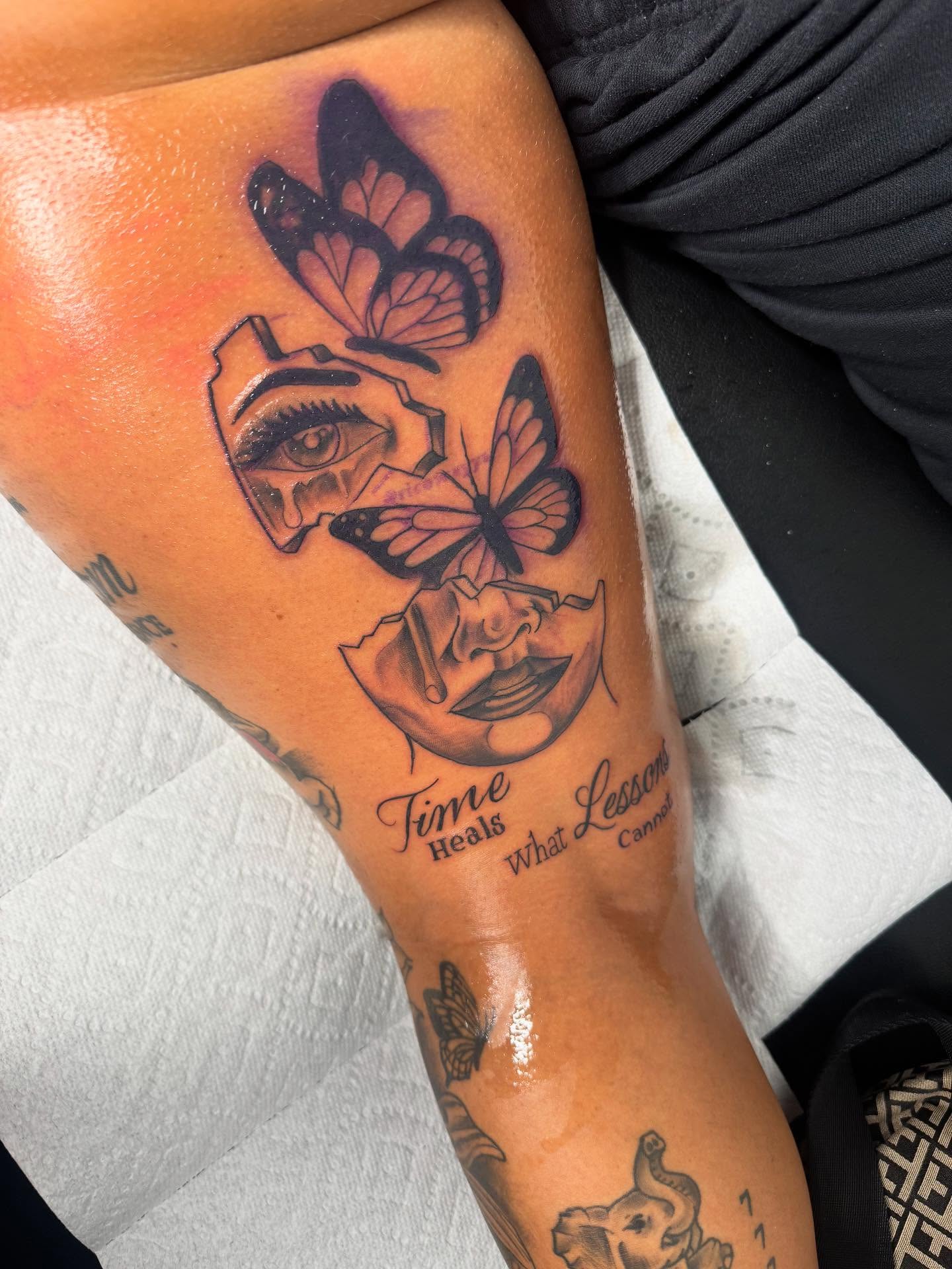 Tattoo by @tattoosbydevon2 — black_and_grey, realism