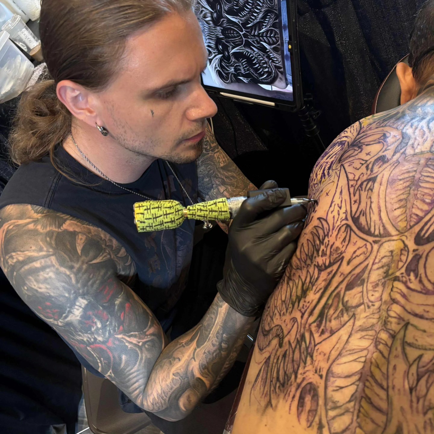 Tattoo by @necronomiconnor — black_and_grey
