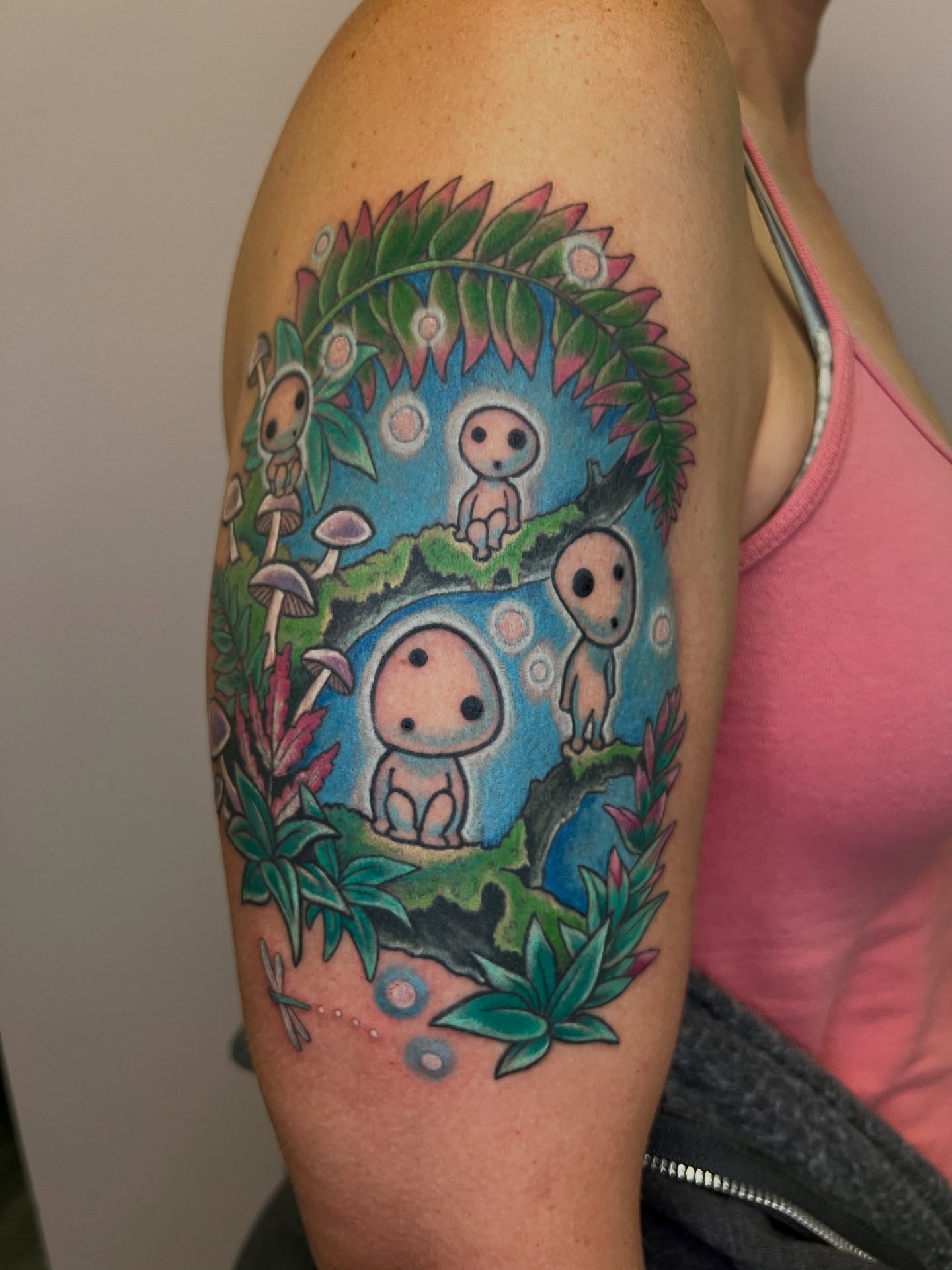 Tattoo by @shashonna — dotwork, anime