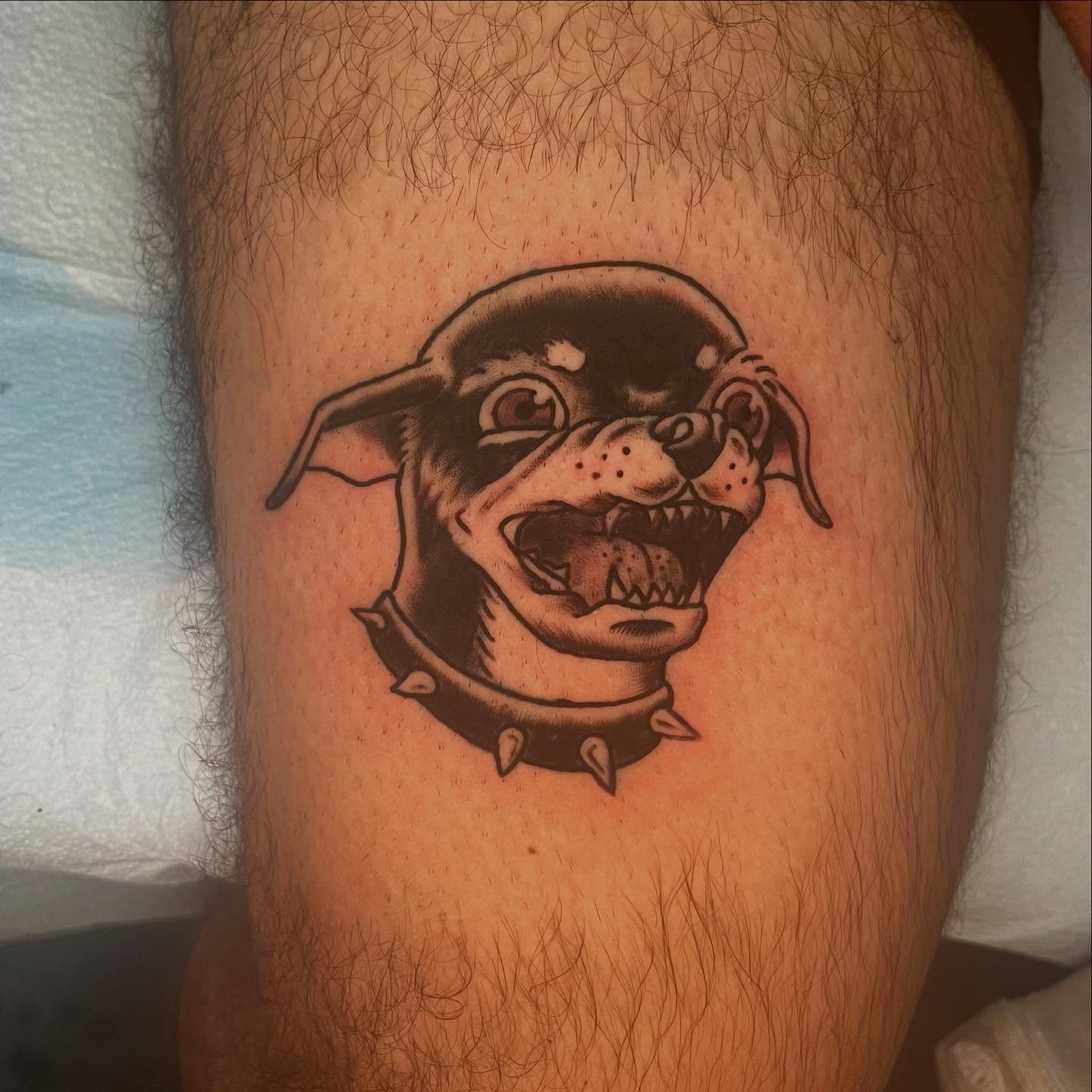 Tattoo by @bbcrla — black_and_grey