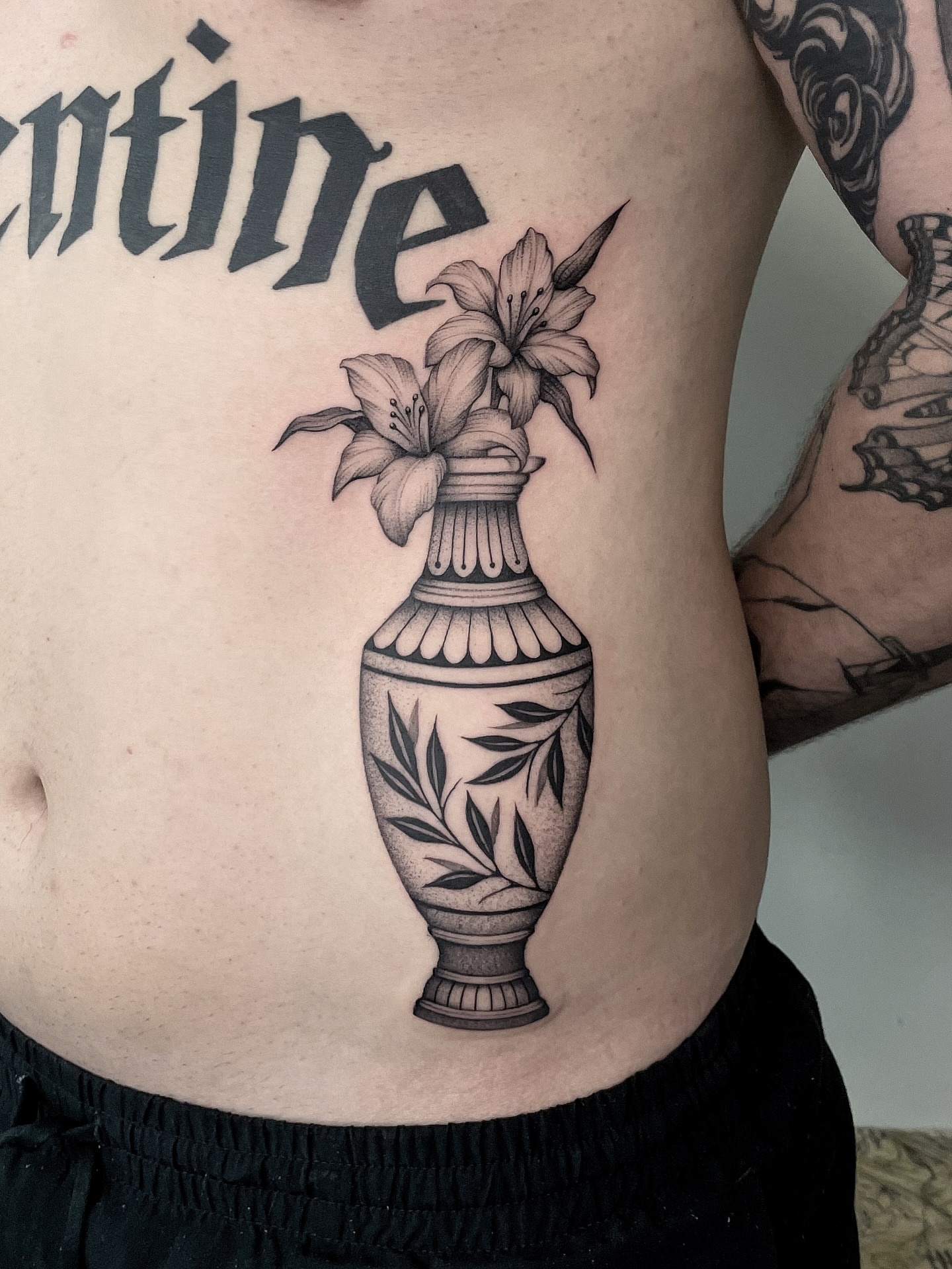 Tattoo by @bradtattoos_ — black_and_grey