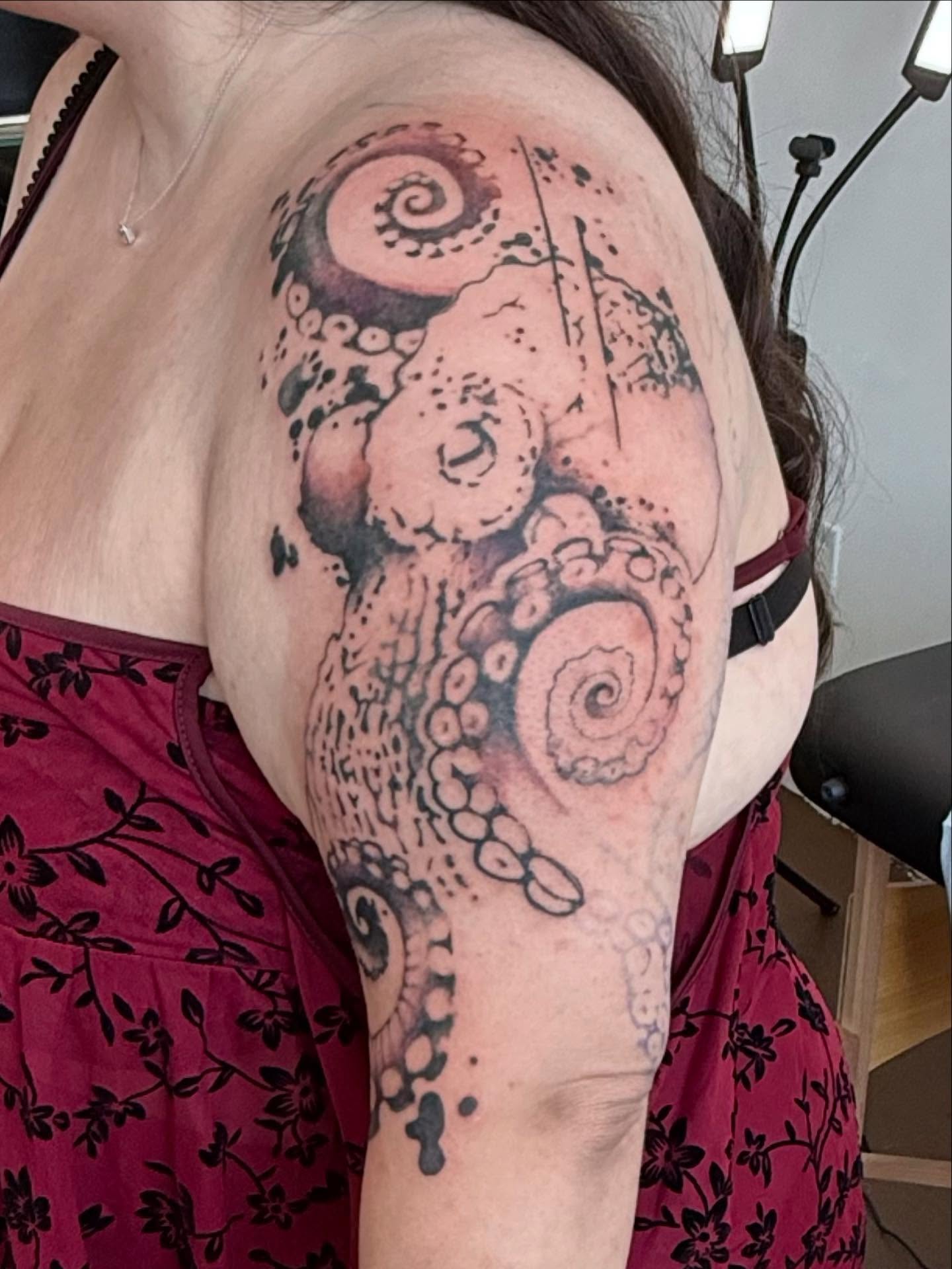 Tattoo by @mrcoffeybean — black_and_grey, realism