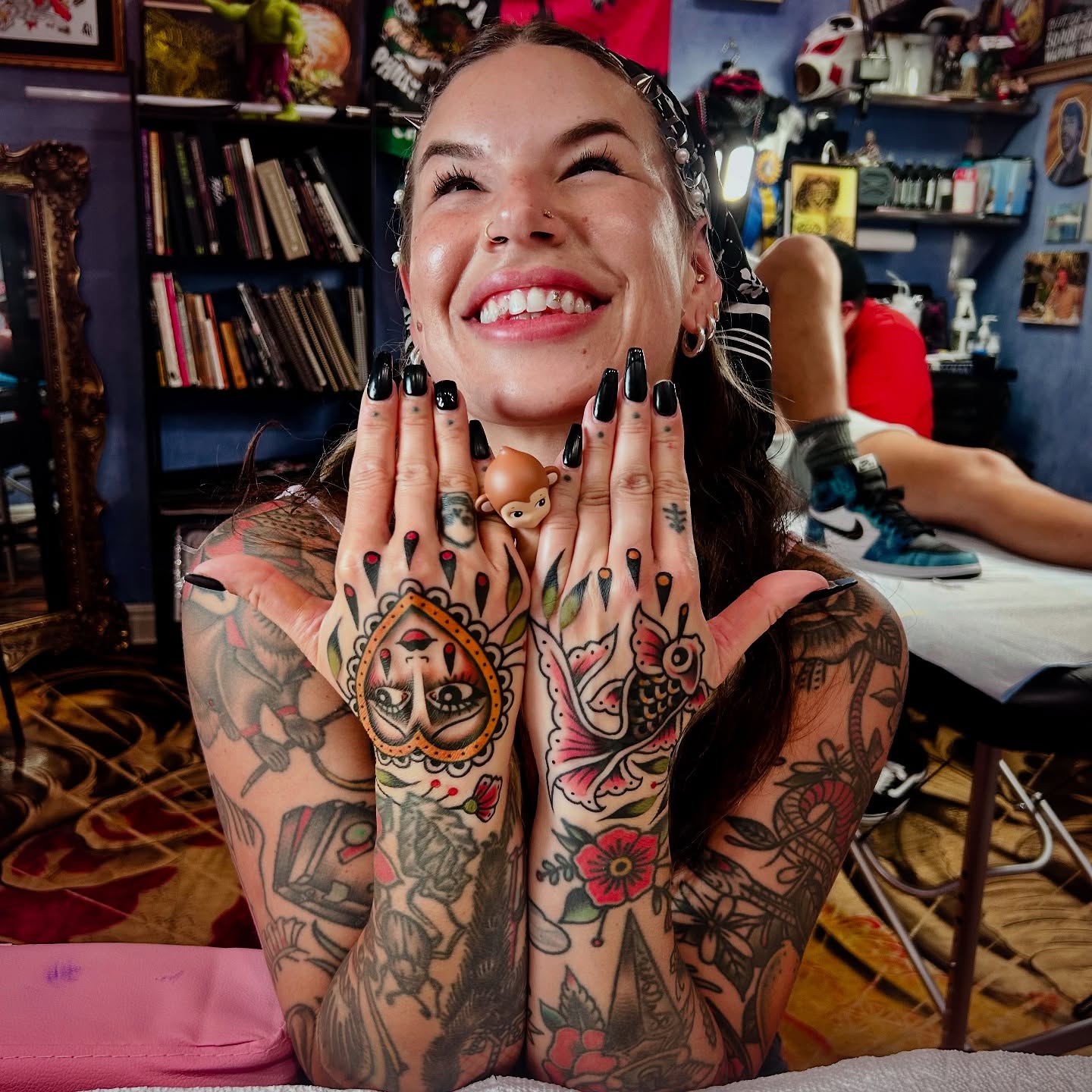 Tattooed hands American traditional tattoo by jordy, Philadelphia, Pennsylvania