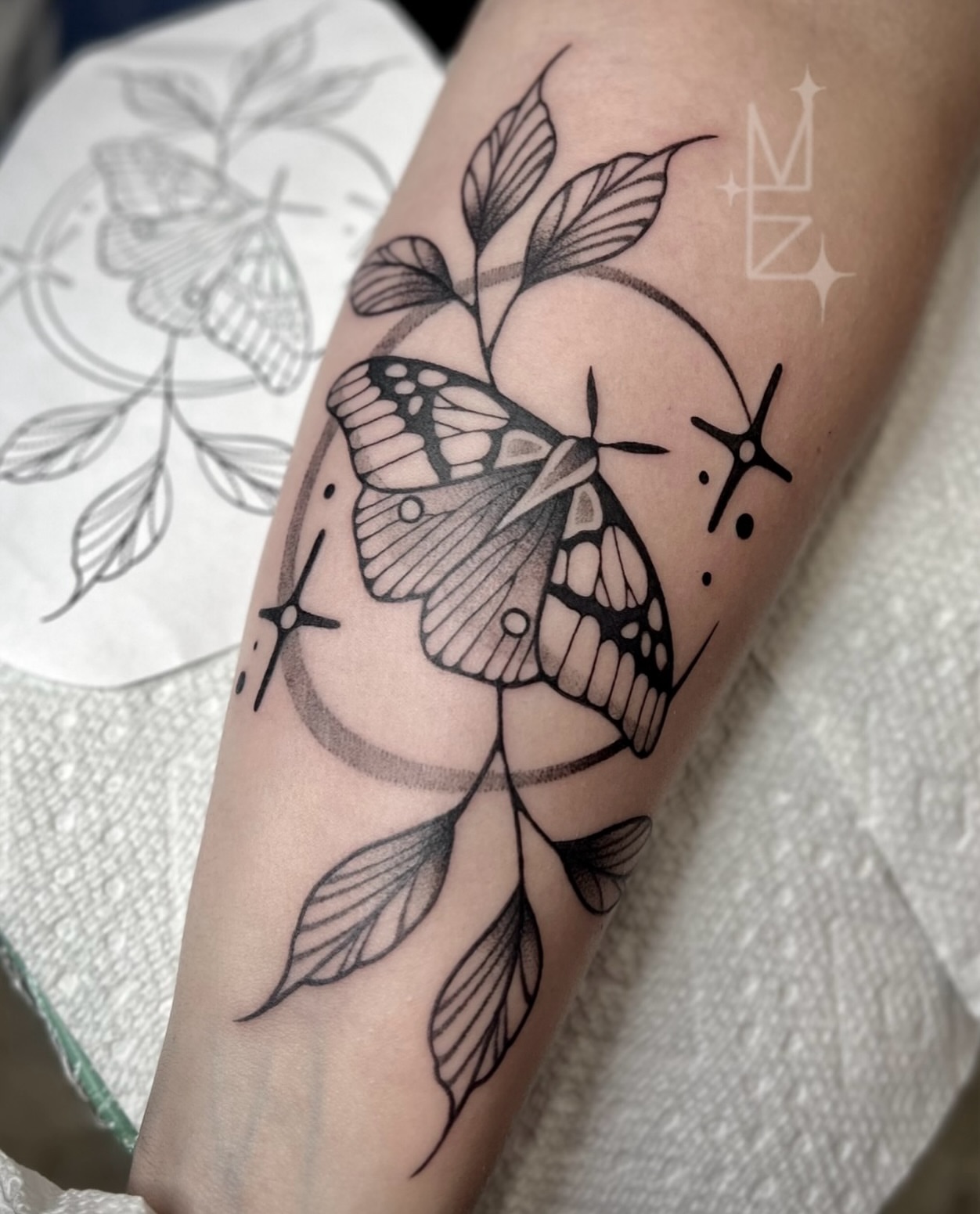 Tattoo by @maya_zink — black_and_grey