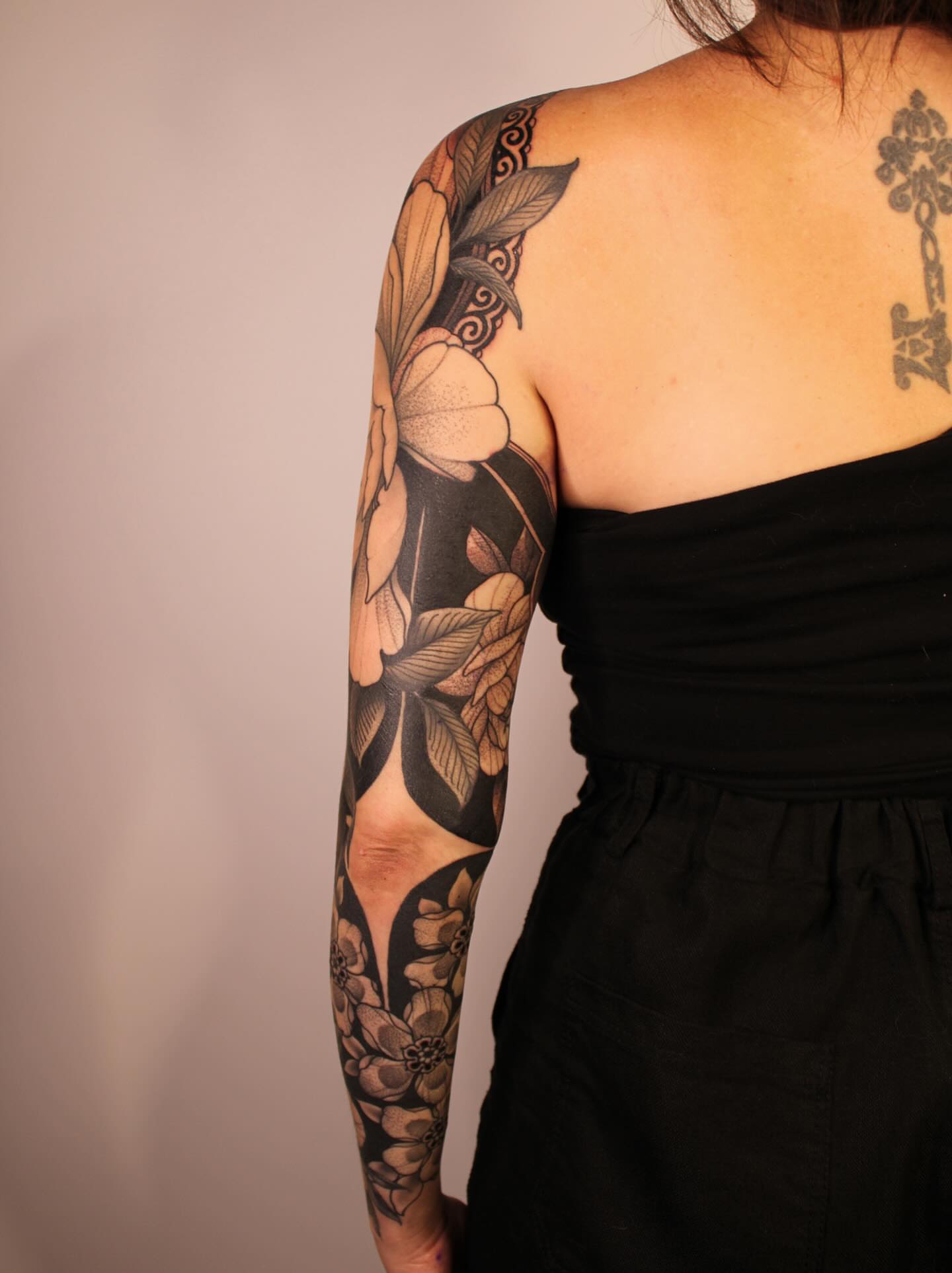 Tattoo by @attackofthe50footwoman — black_and_grey
