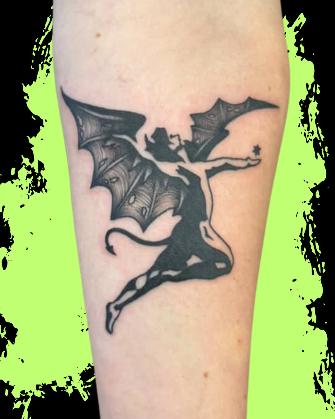 Tattoo by @xwoodlandcorex — black_and_grey