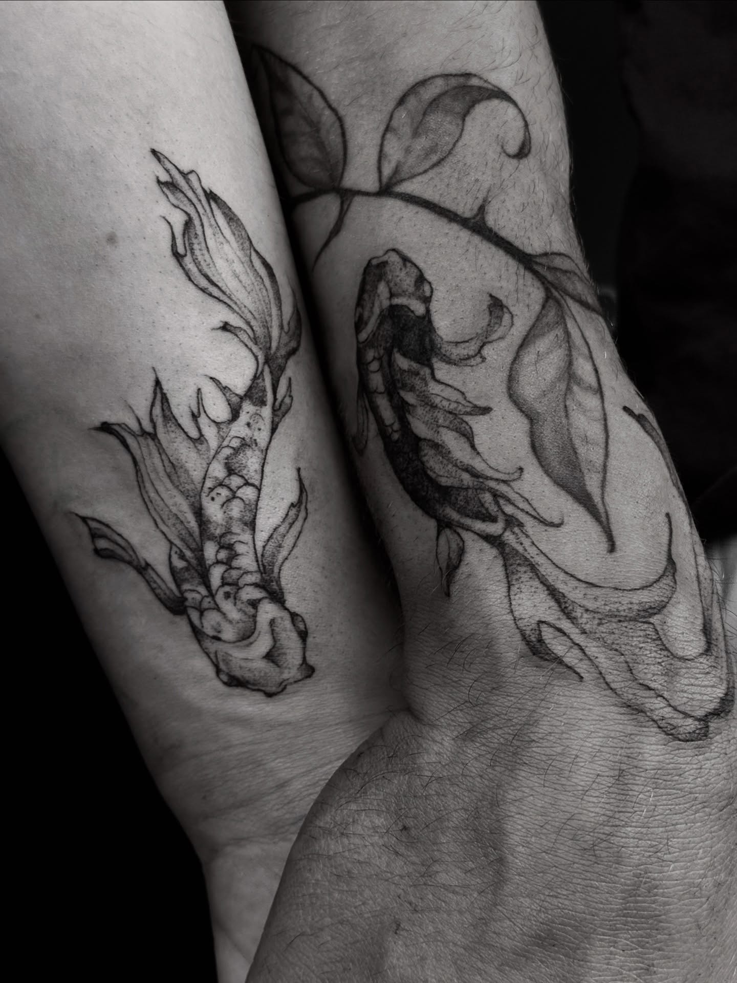 Koi fish realism tattoo on the forearm by 𝙹𝙰𝚉𝚉 𝙲𝙷𝙰𝙾