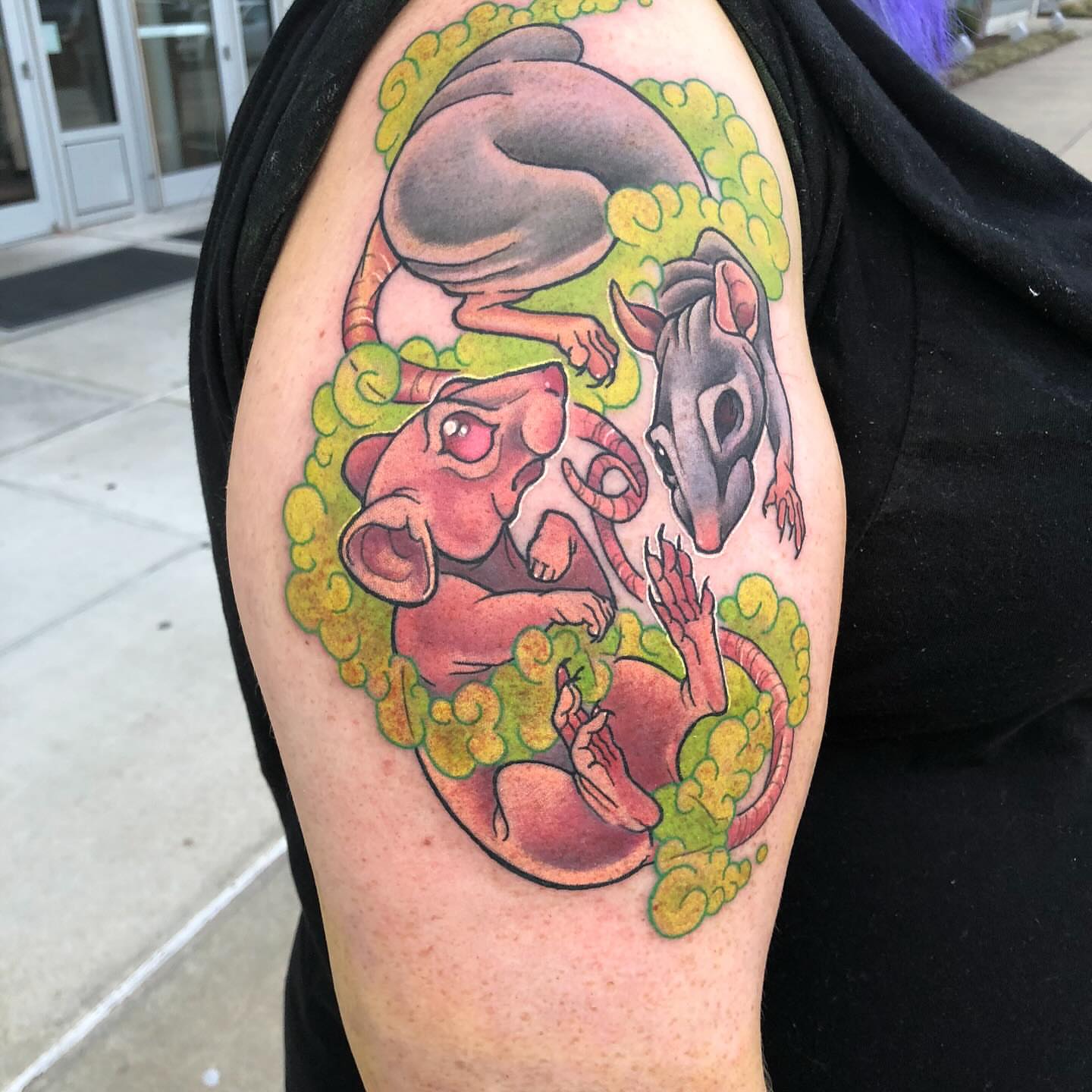 Tattoo by @krampusssytattoo — american_traditional, dotwork