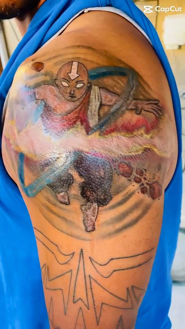 Tattoo by @ruach_ink — anime, trash_polka