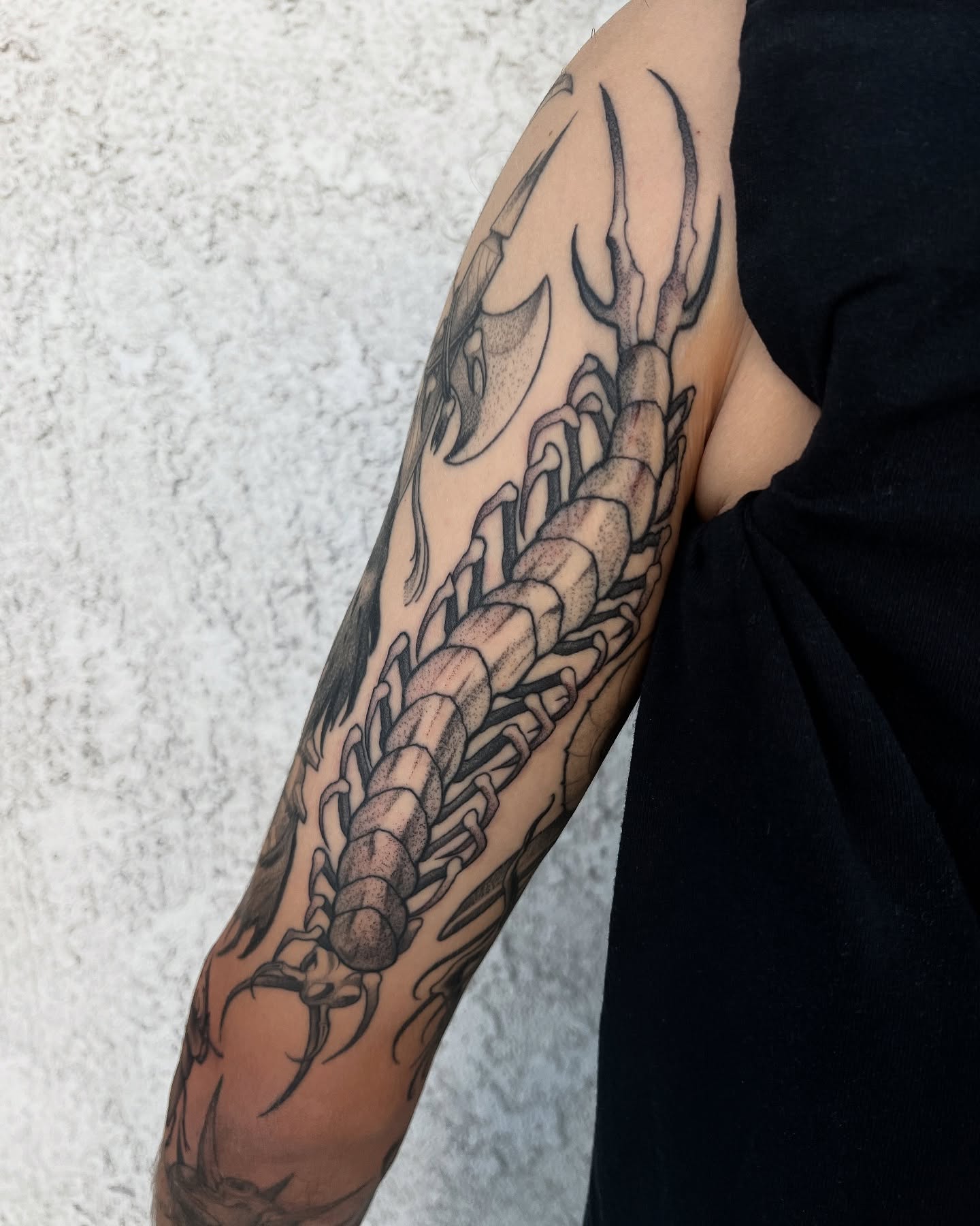 Tattoo by @lordovflies — black_and_grey