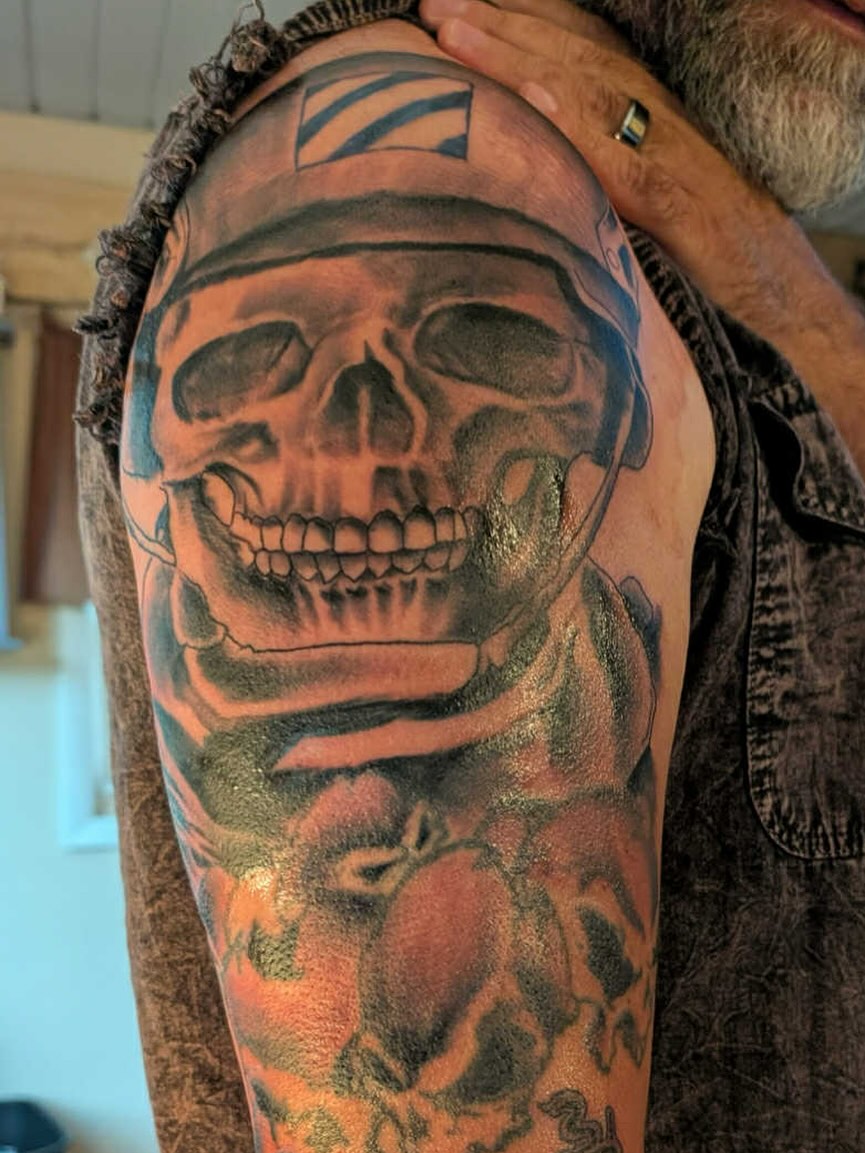 Tattoo by @jared.shugart.tattoos — realism, dark_realism