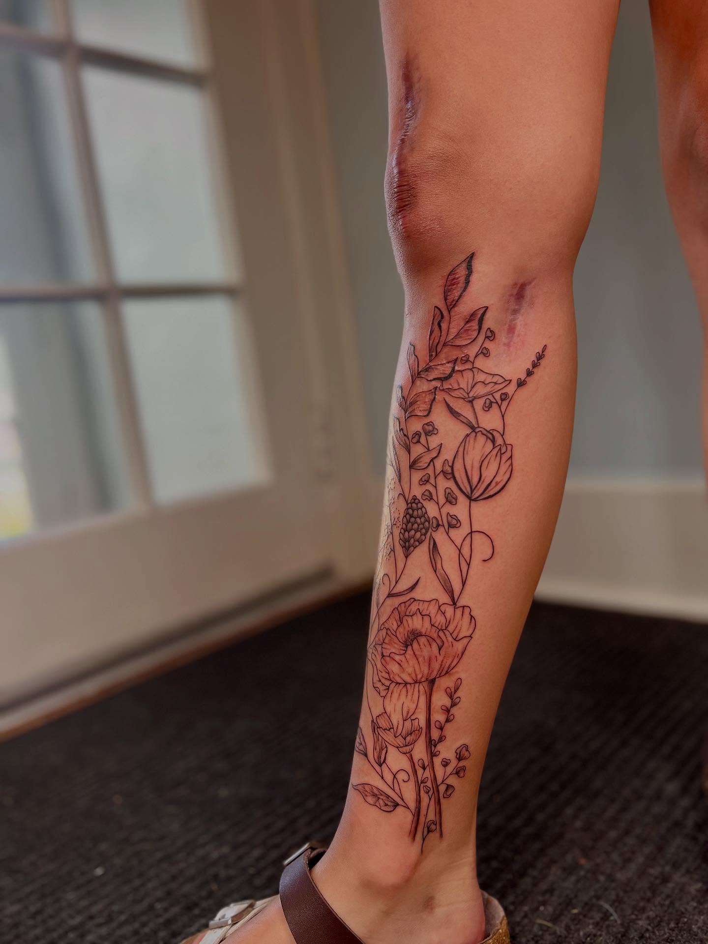 Tattoo by @laceyink_ — black_and_grey