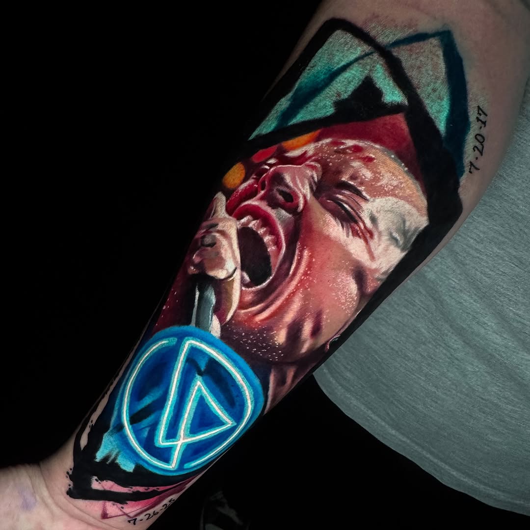 Surrealism tattoo on the forearm by Donald Reynolds