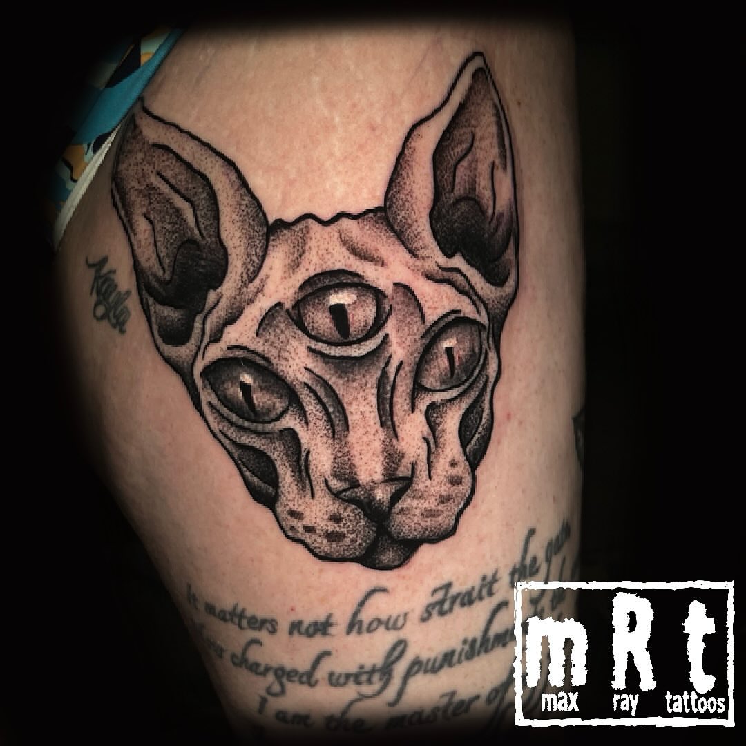 Tattoo by @maxraytattoos — dotwork