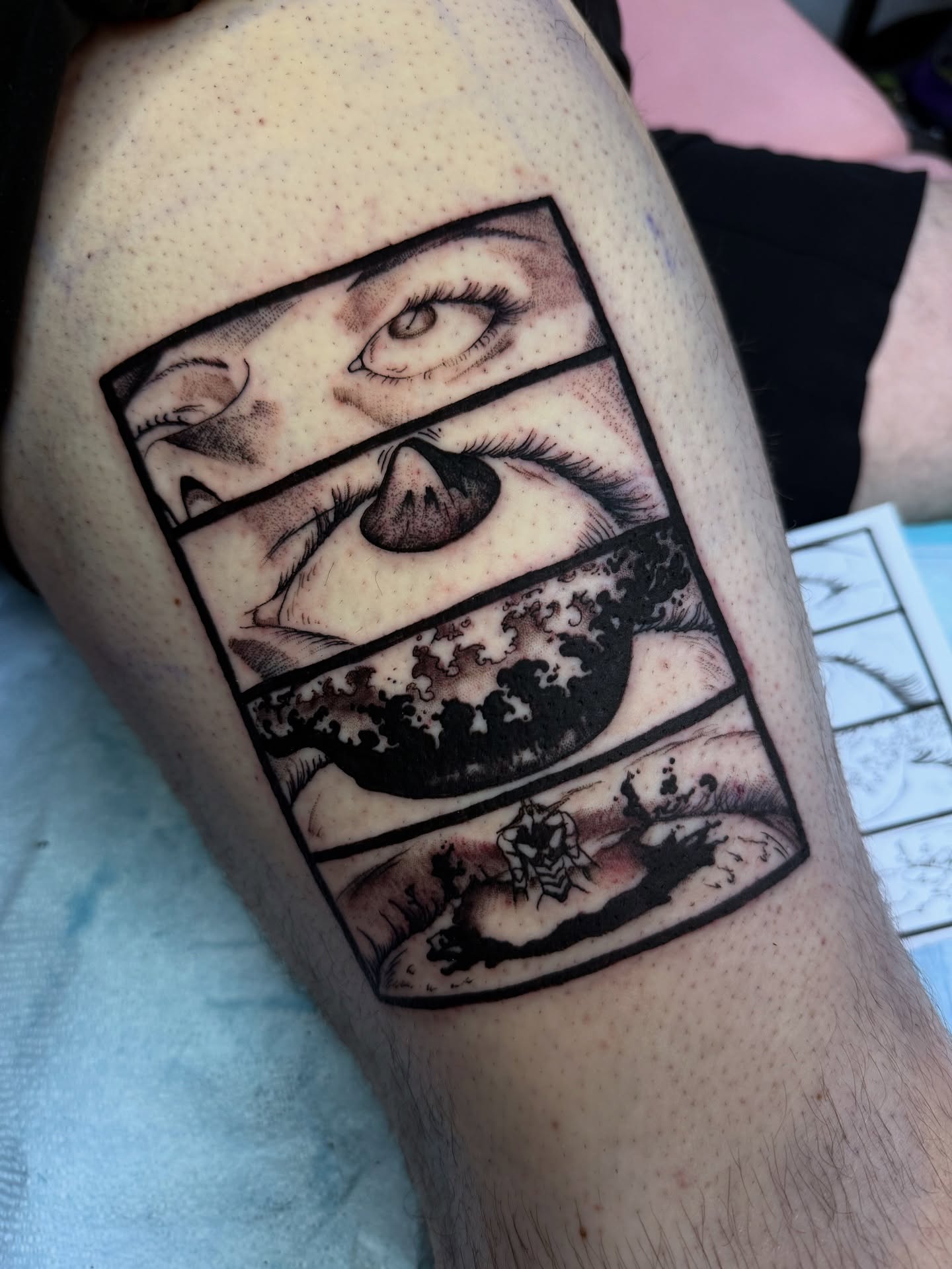 Tattoo by @ghostbunnytattoos — black_and_grey