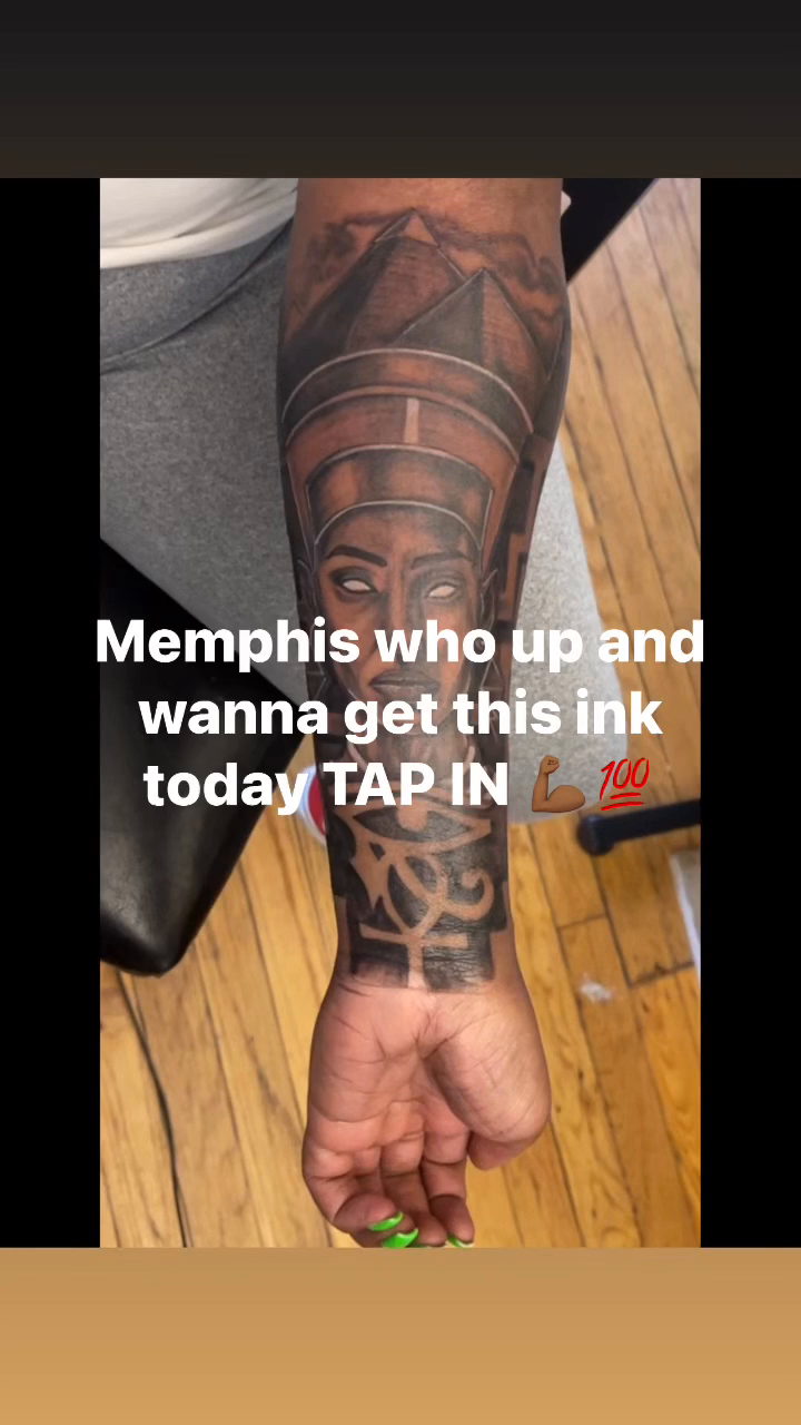 Geometric pattern tattoo on forearm tattoo on the upper arm by Azaan (Zanye), Birmingham, Alabama