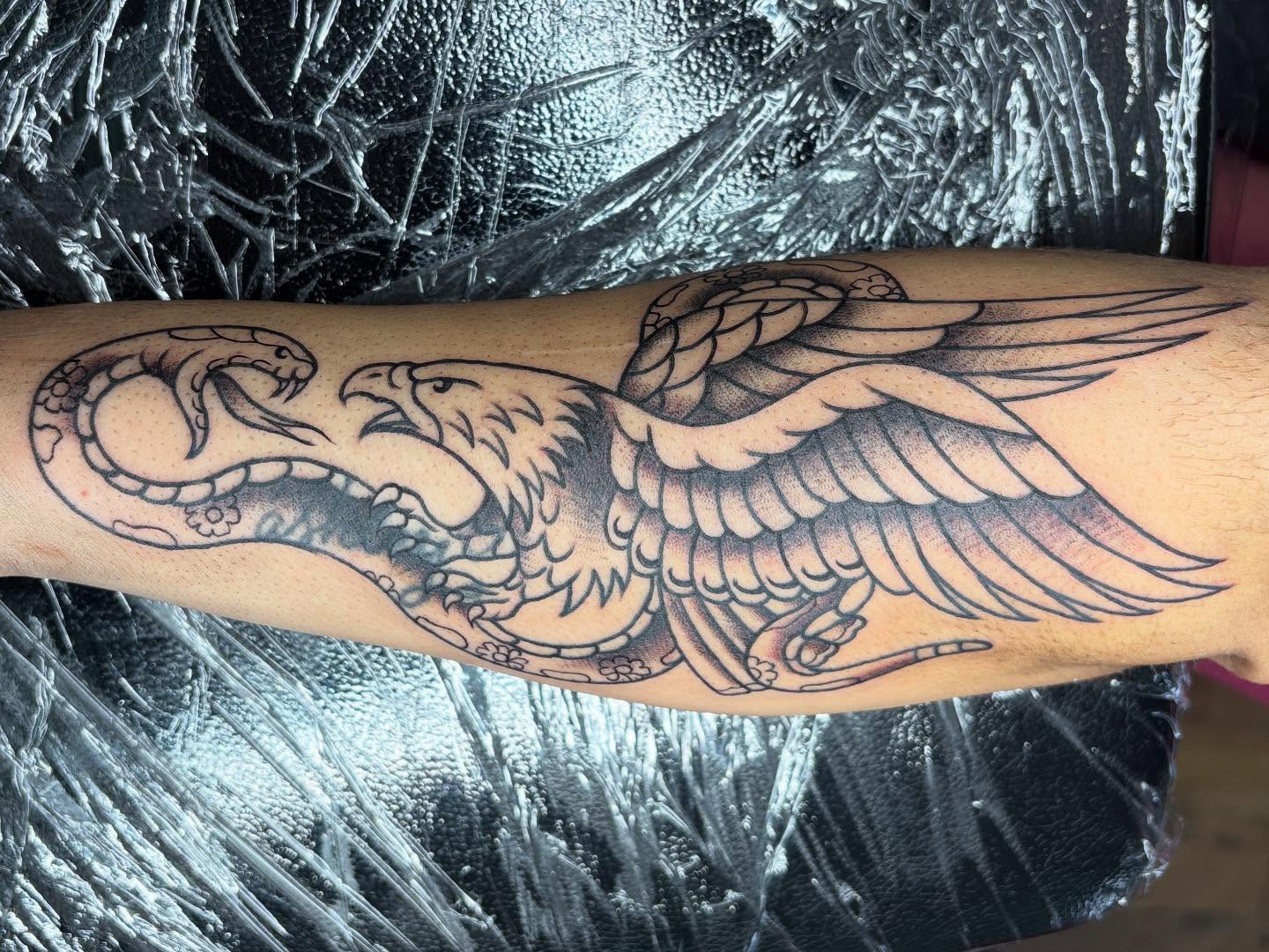 Tattoo by @peytonhaastattoo — black_and_grey