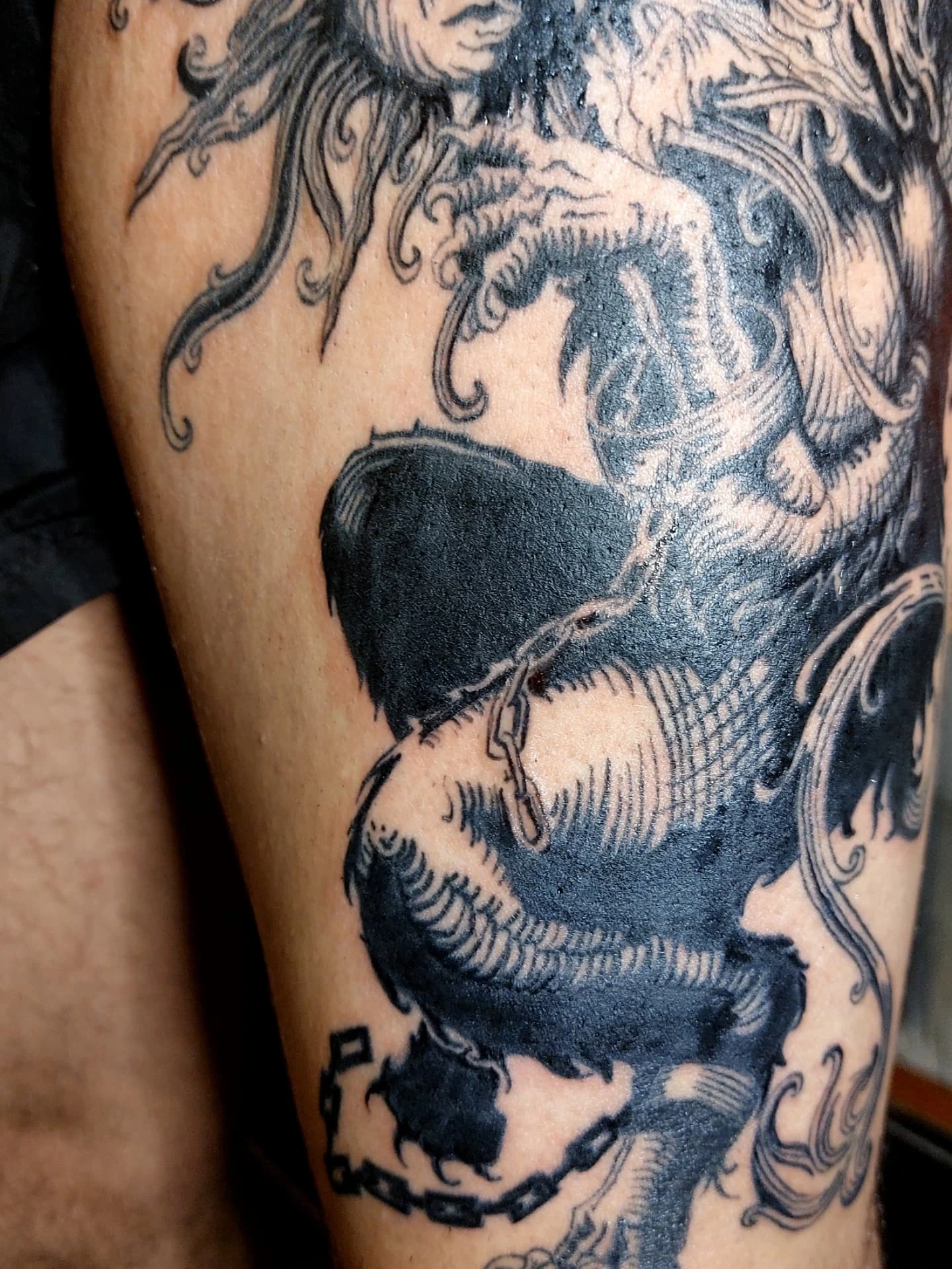 Tattoo by @dazorath — black_and_grey, realism