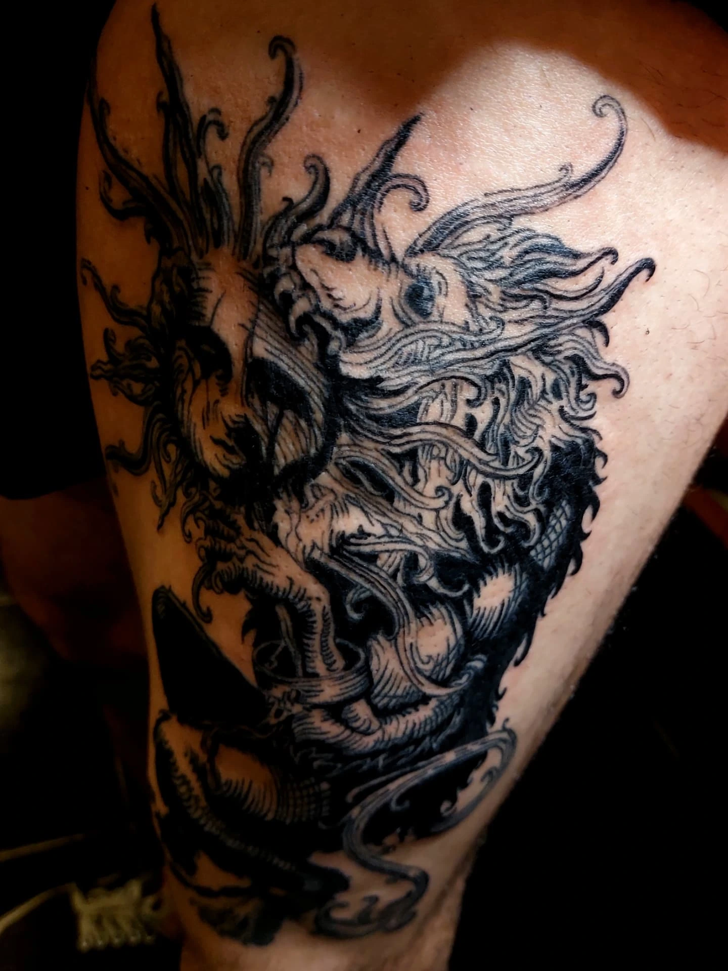 Tattoo by @dazorath — black_and_grey, realism