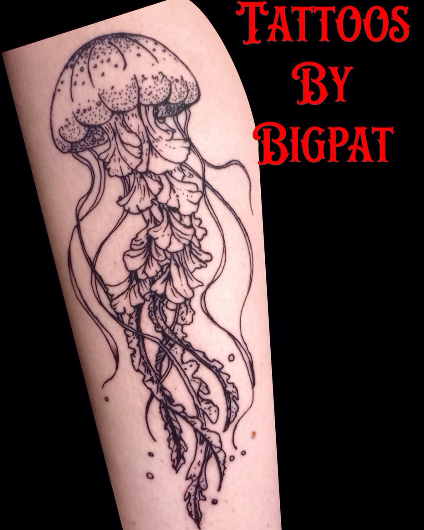 Tattoo by @bigtatdaddy73 — dotwork