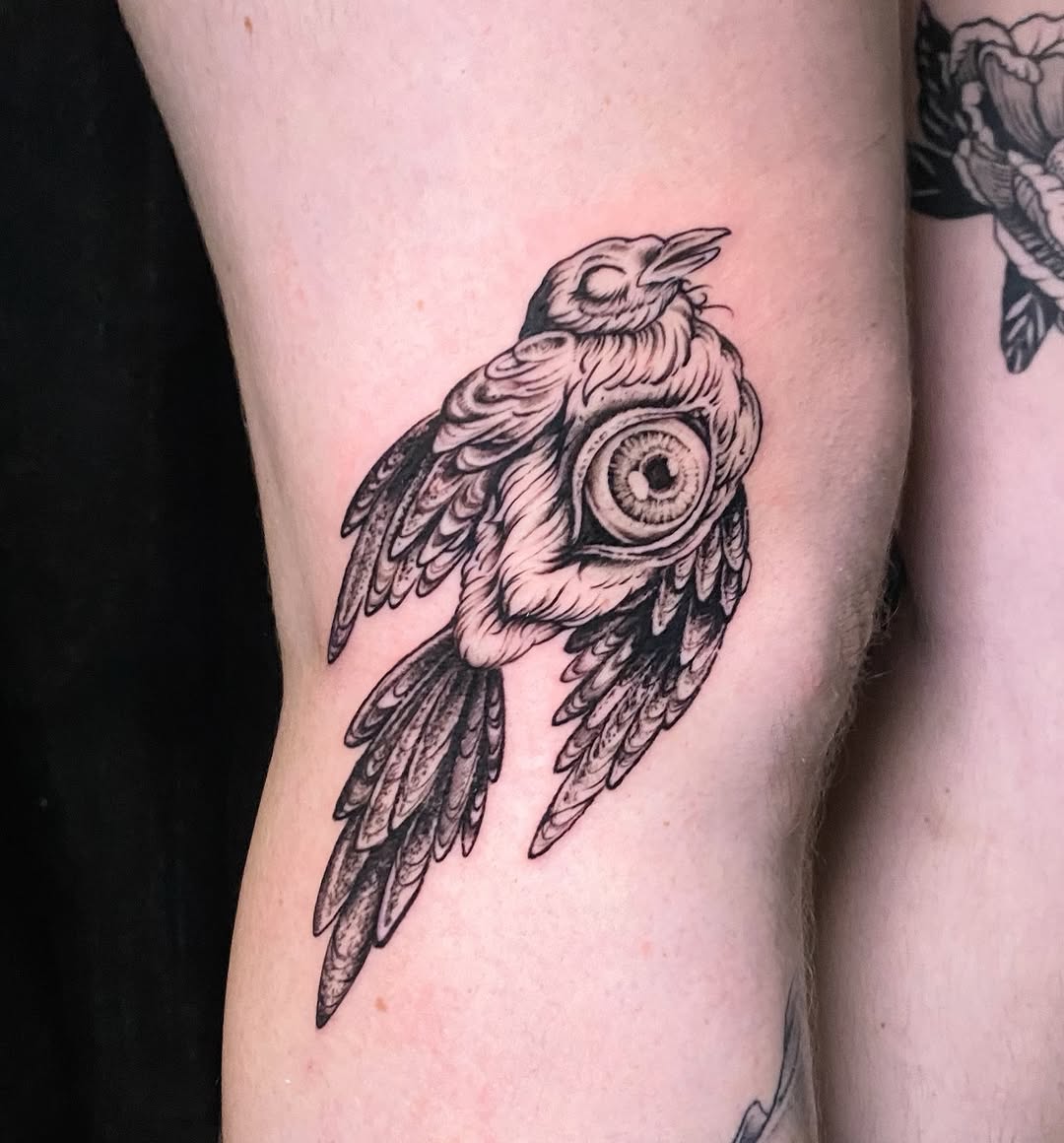 Tattoo by @tattoosbycameronj — black_and_grey, dark_realism