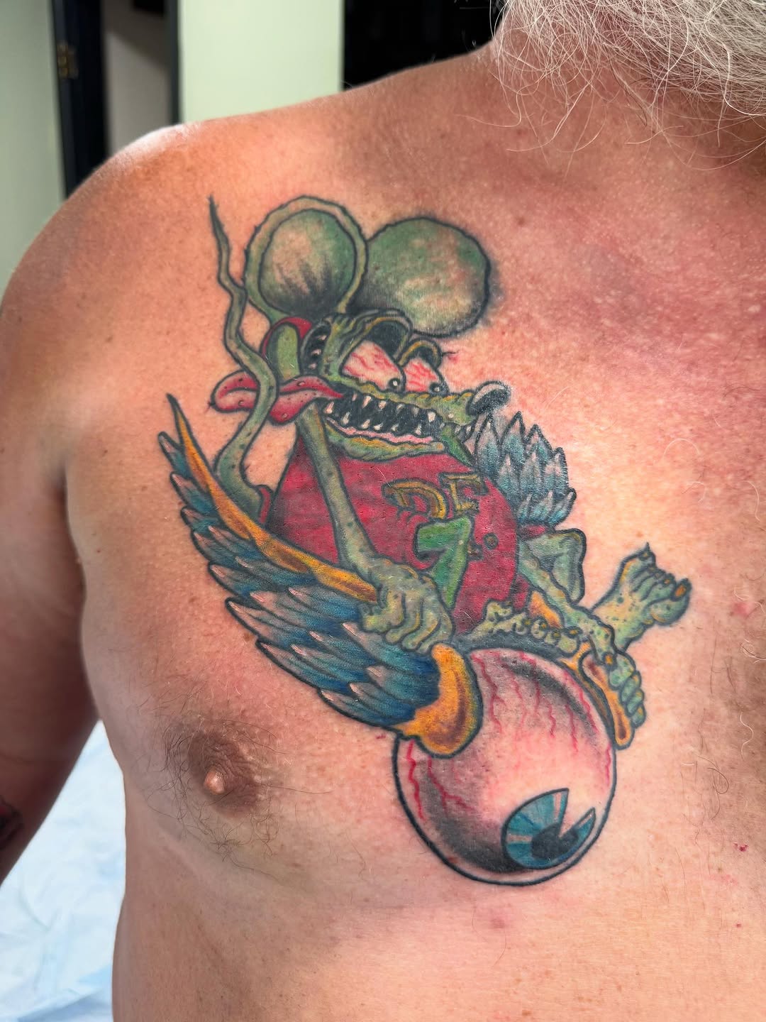Tattoo by @papamule_ — new_school, trash_polka