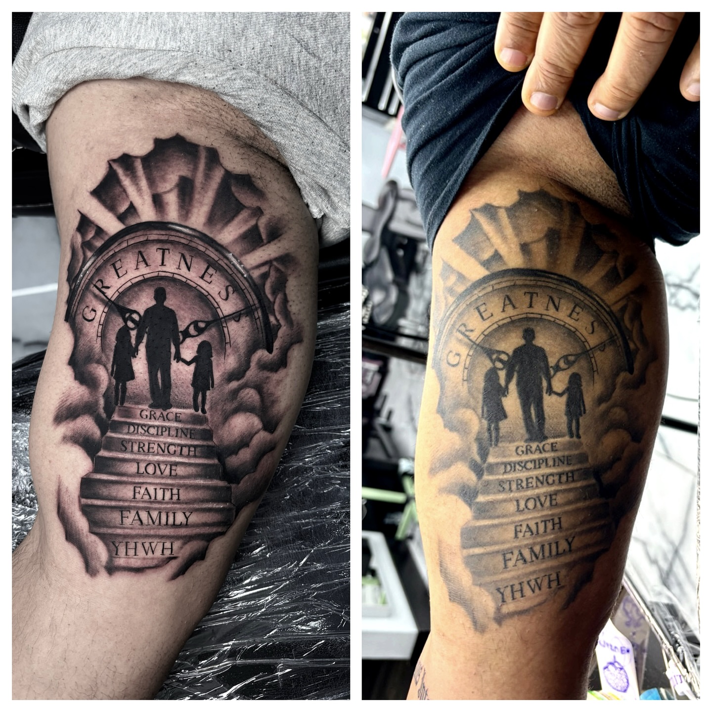 Tattoo by @davesancheztattooer — black_and_grey