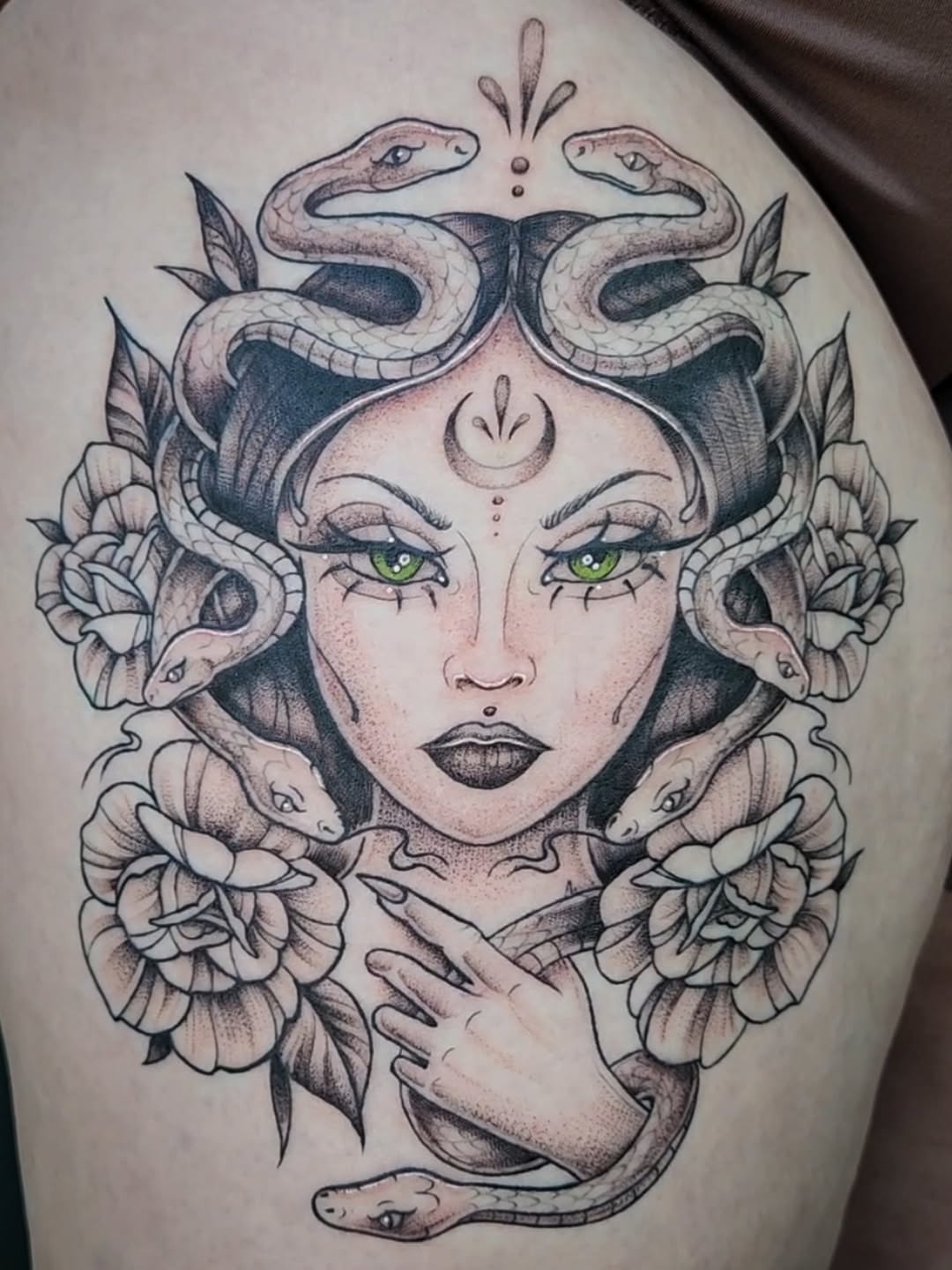 Tattoo by @molly.tattoos — dotwork, realism
