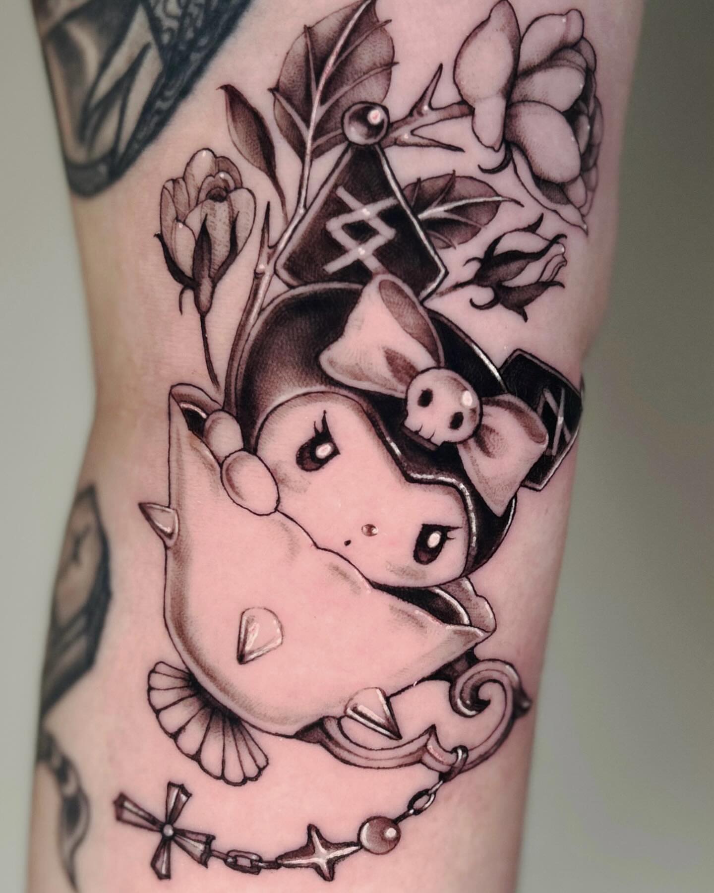 Anime character anime tattoo on the forearm by 𝔅𝔢𝔩𝔩𝔞